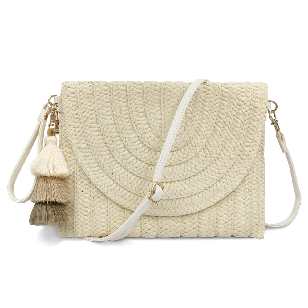 Straw Envelope Clutch Bag