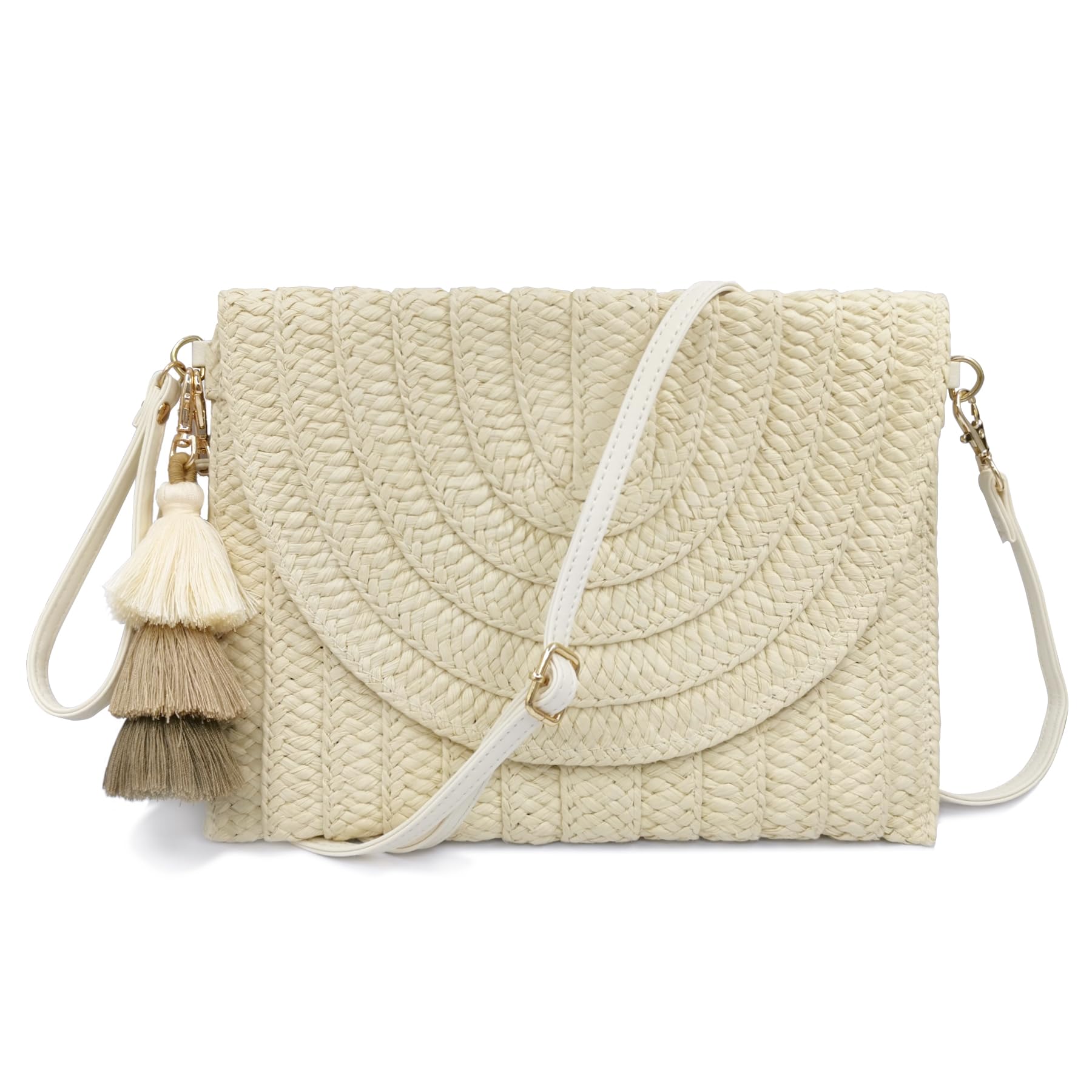 Straw Envelope Clutch Bag