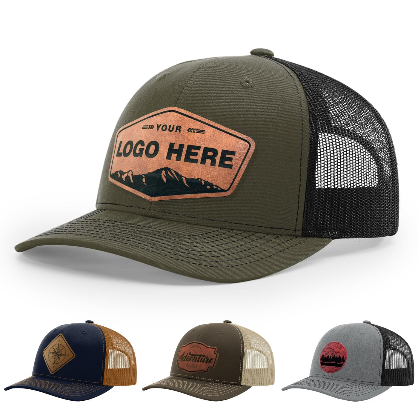 Custom Leather Patch Trucker Hat