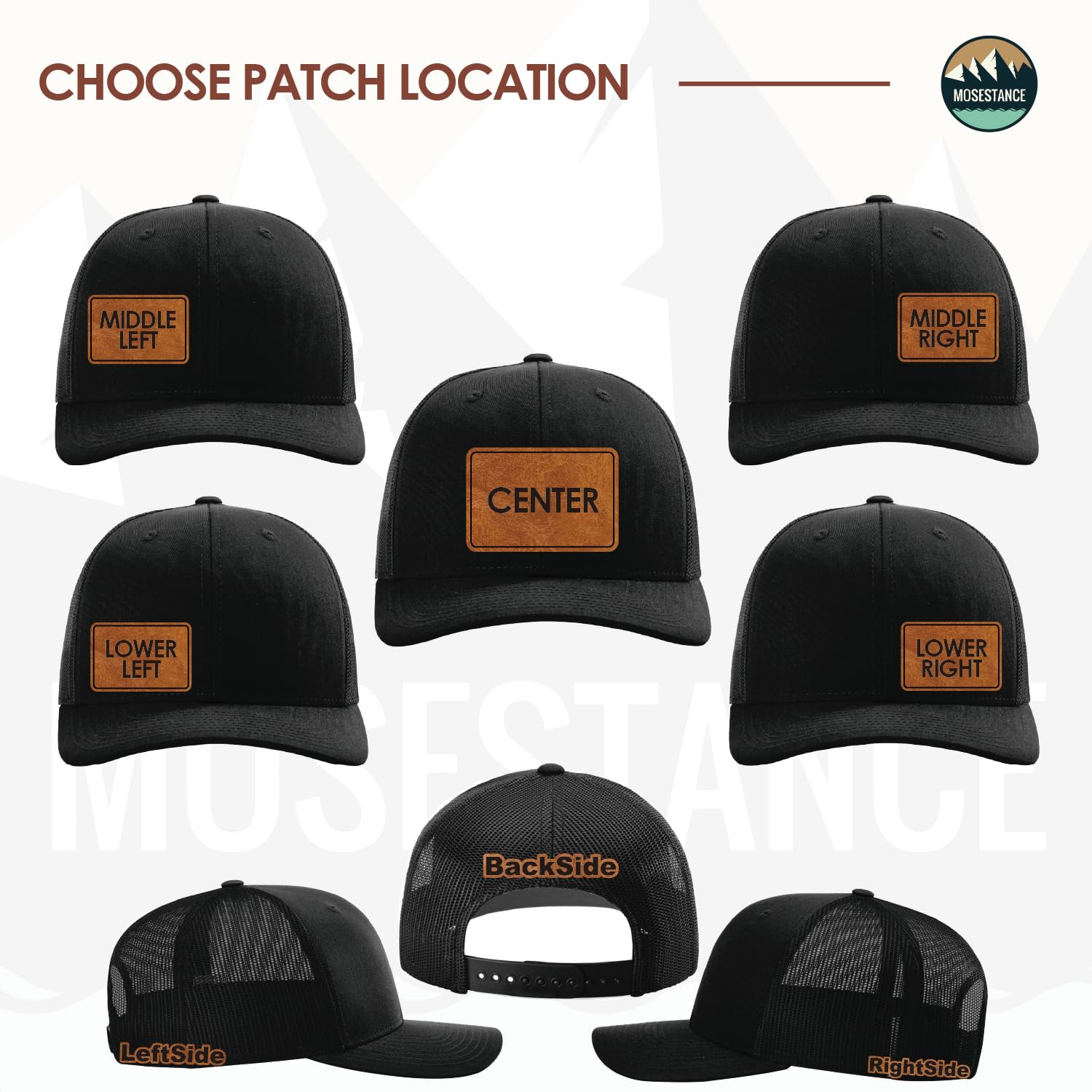 Custom Leather Patch Trucker Hat