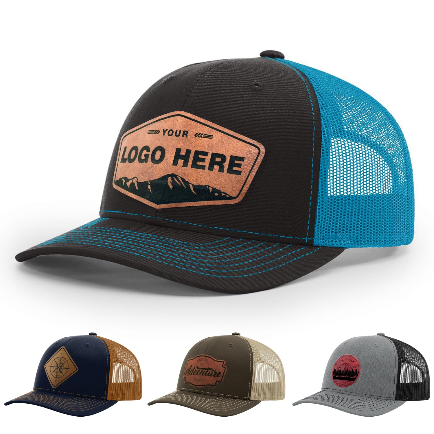 Custom Leather Patch Trucker Hat