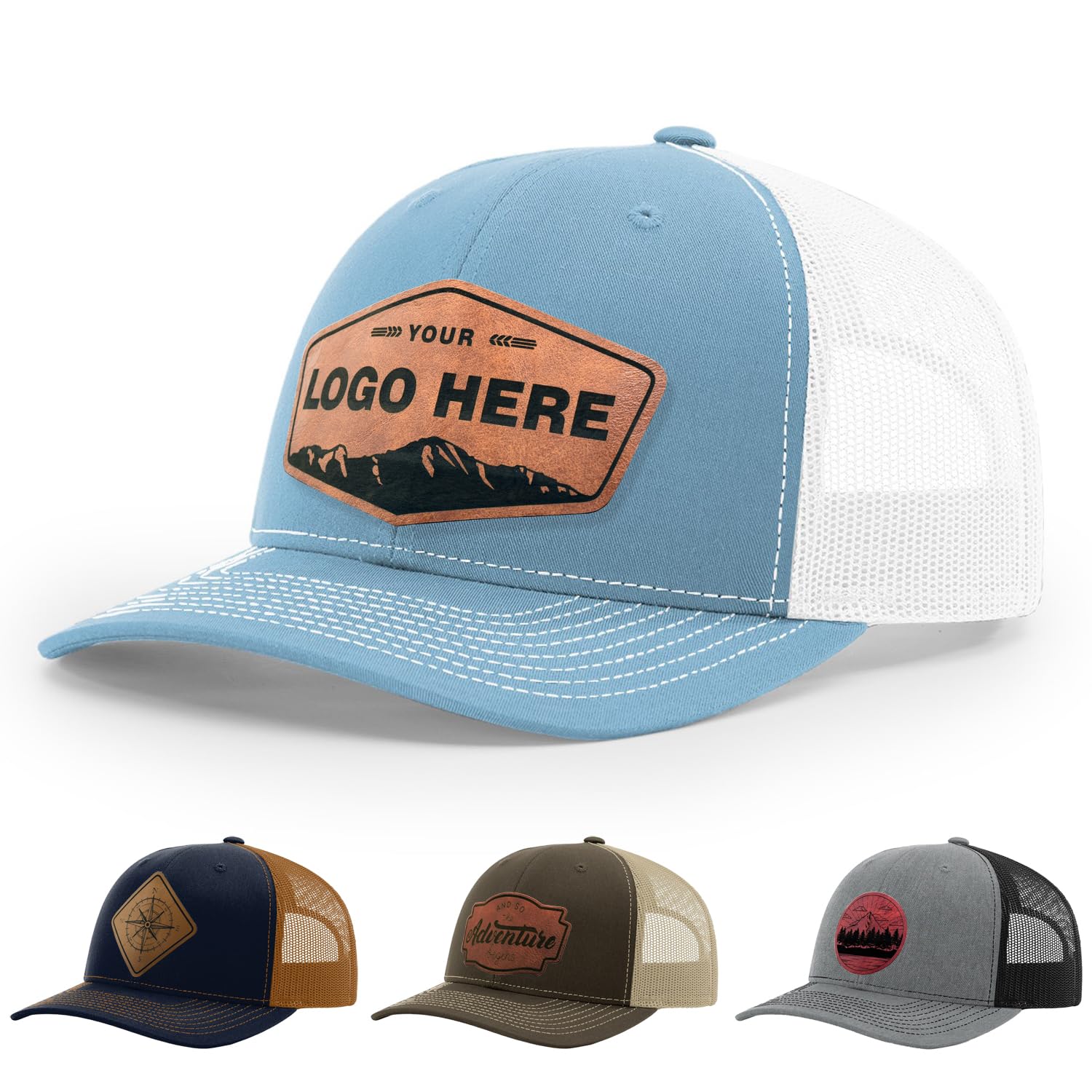 Custom Leather Patch Trucker Hat