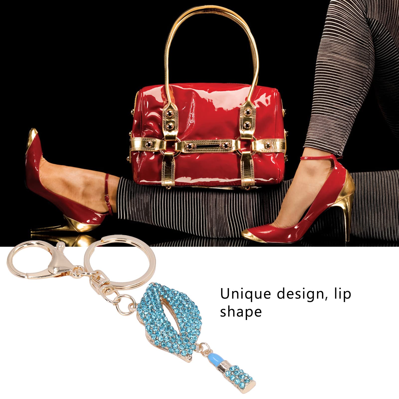 Rhinestone Lip Keychain