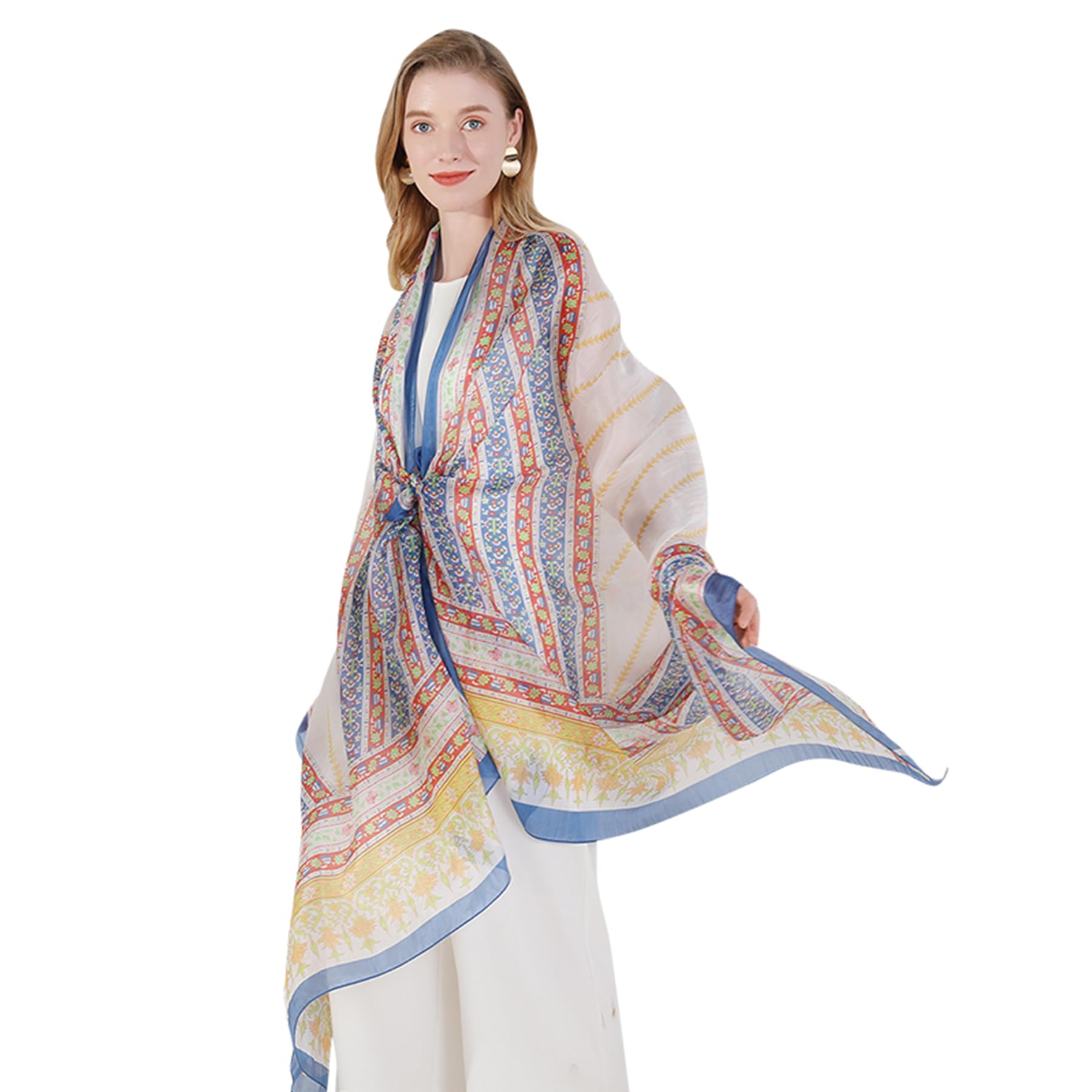 Mulberry Silk Floral Shawl