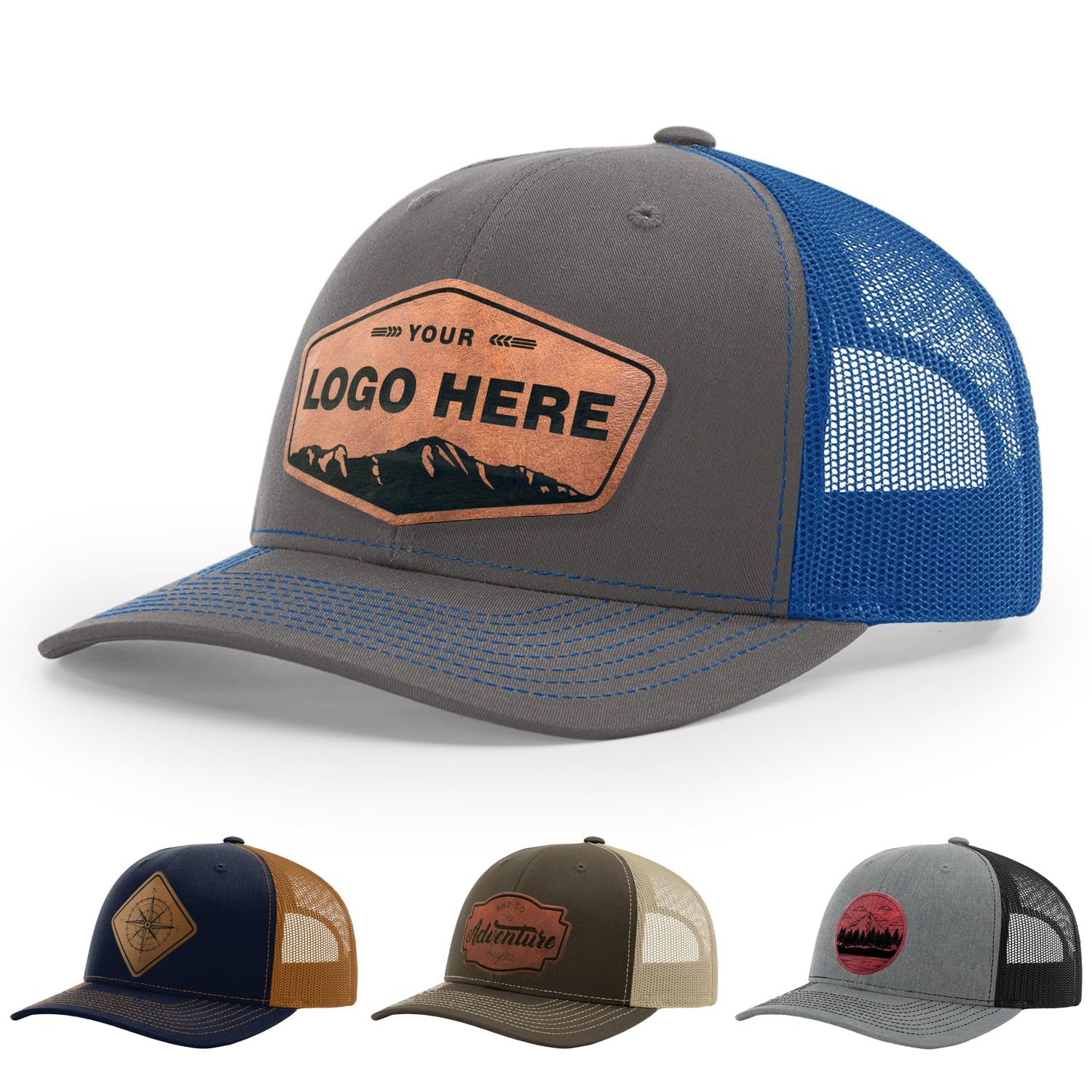 Custom Leather Patch Trucker Hat