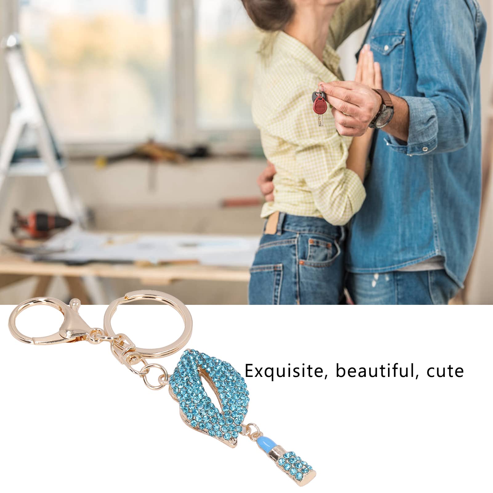 Rhinestone Lip Keychain