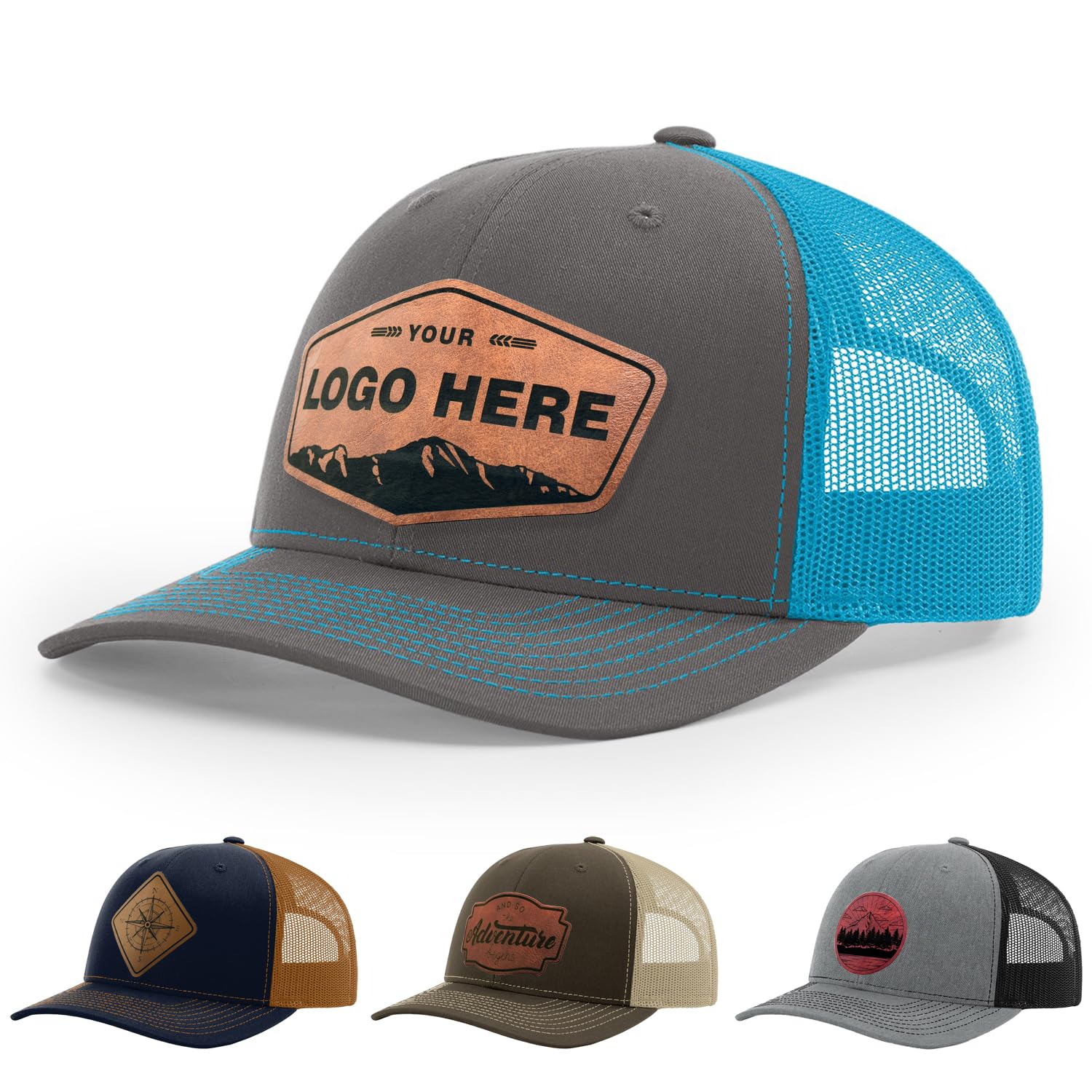 Custom Leather Patch Trucker Hat