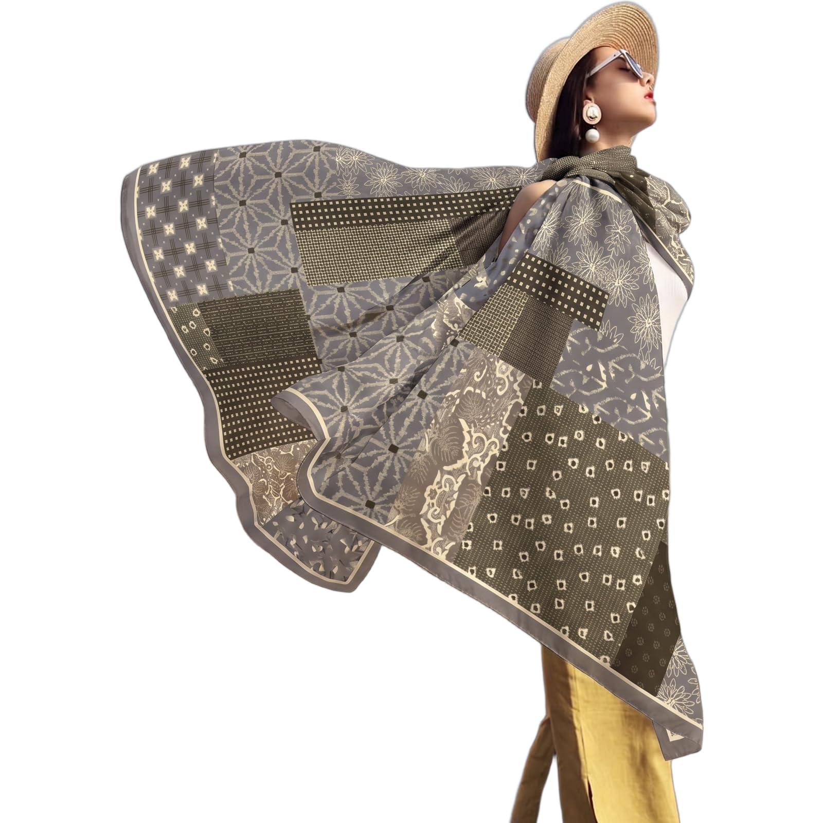 Mulberry Silk Floral Shawl