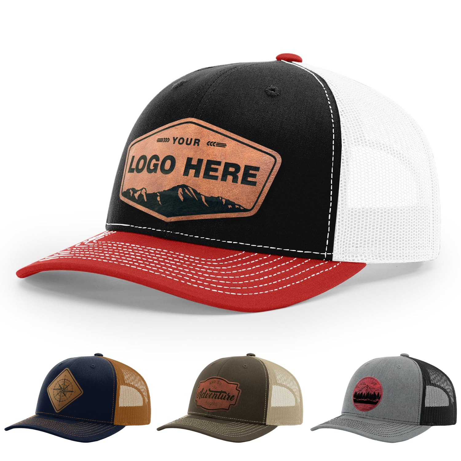 Custom Leather Patch Trucker Hat