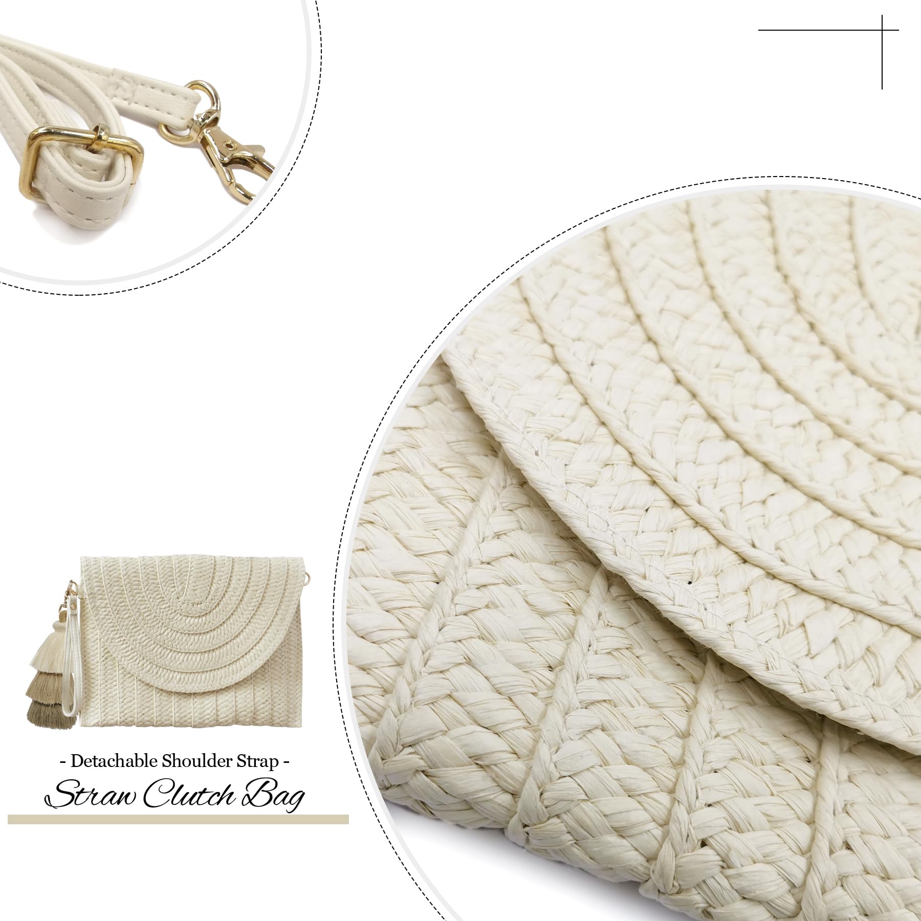 Straw Envelope Clutch Bag