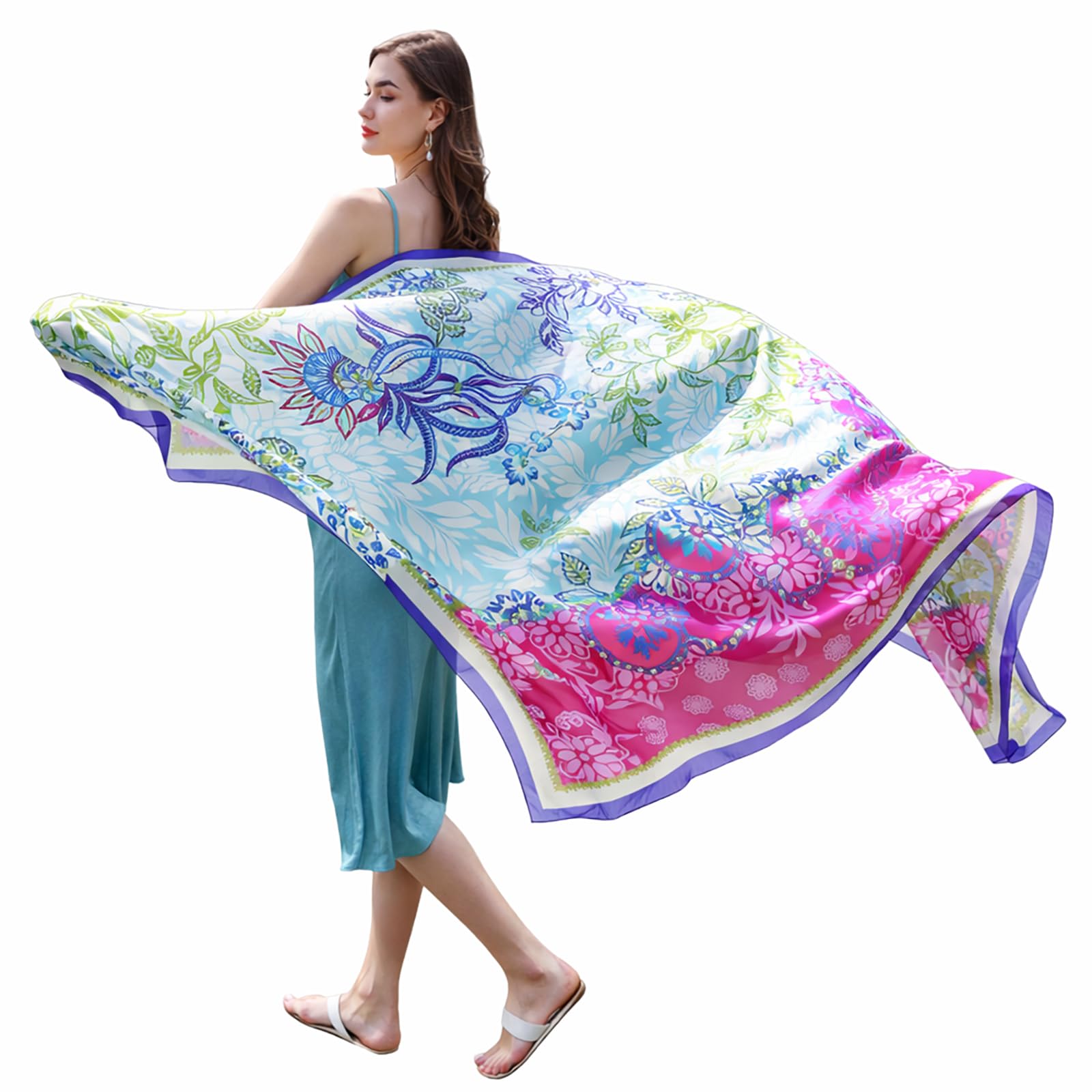 Mulberry Silk Floral Shawl