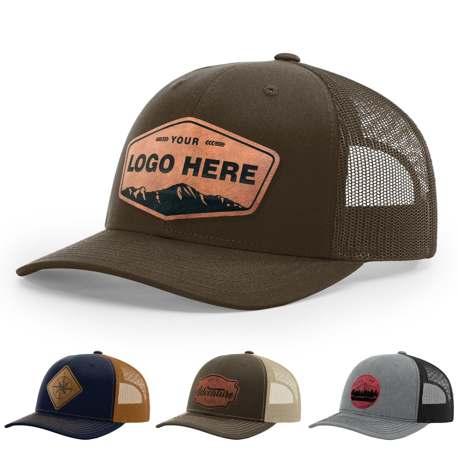 Custom Leather Patch Trucker Hat