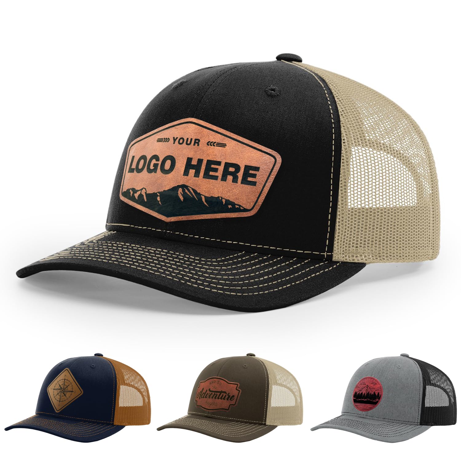 Custom Leather Patch Trucker Hat