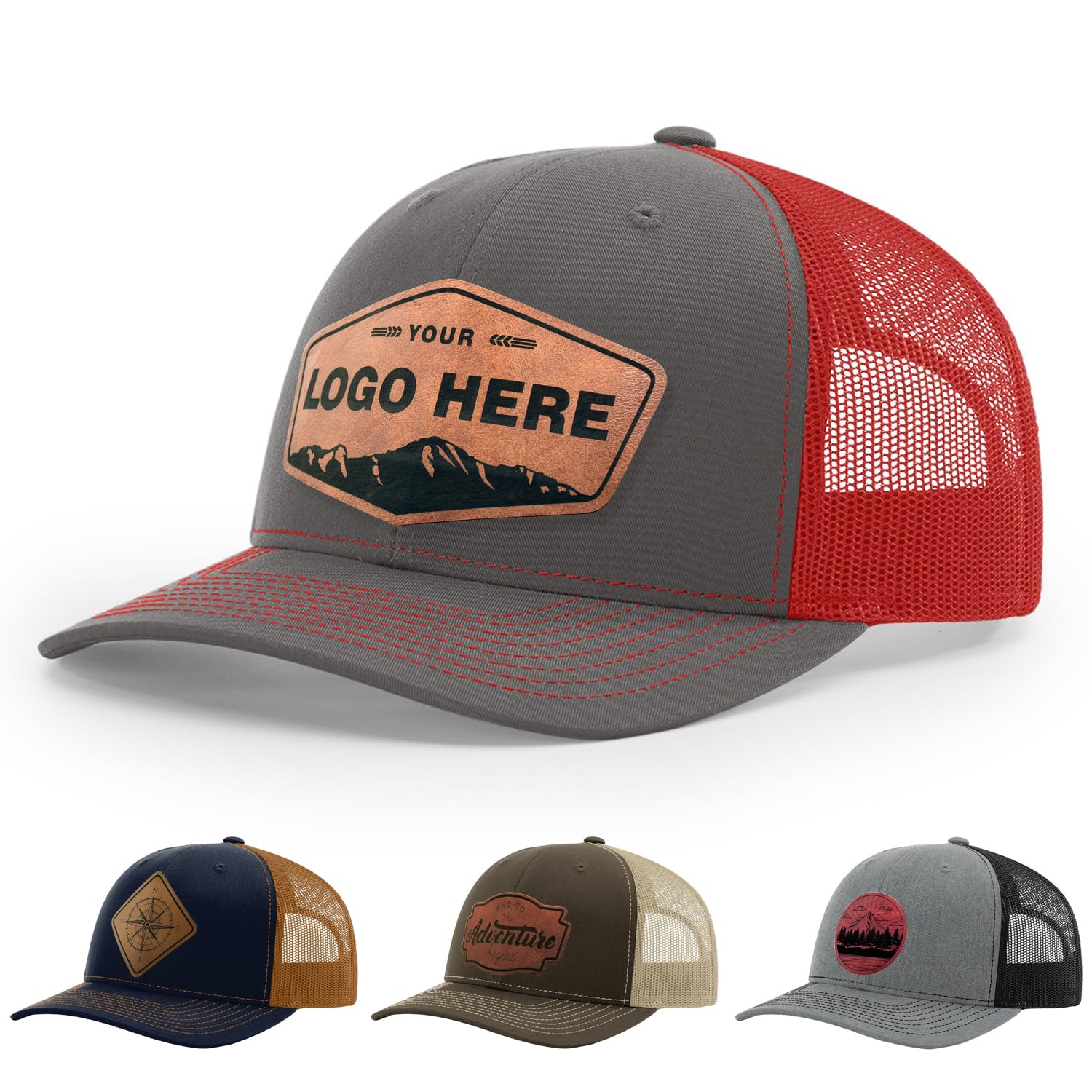 Custom Leather Patch Trucker Hat