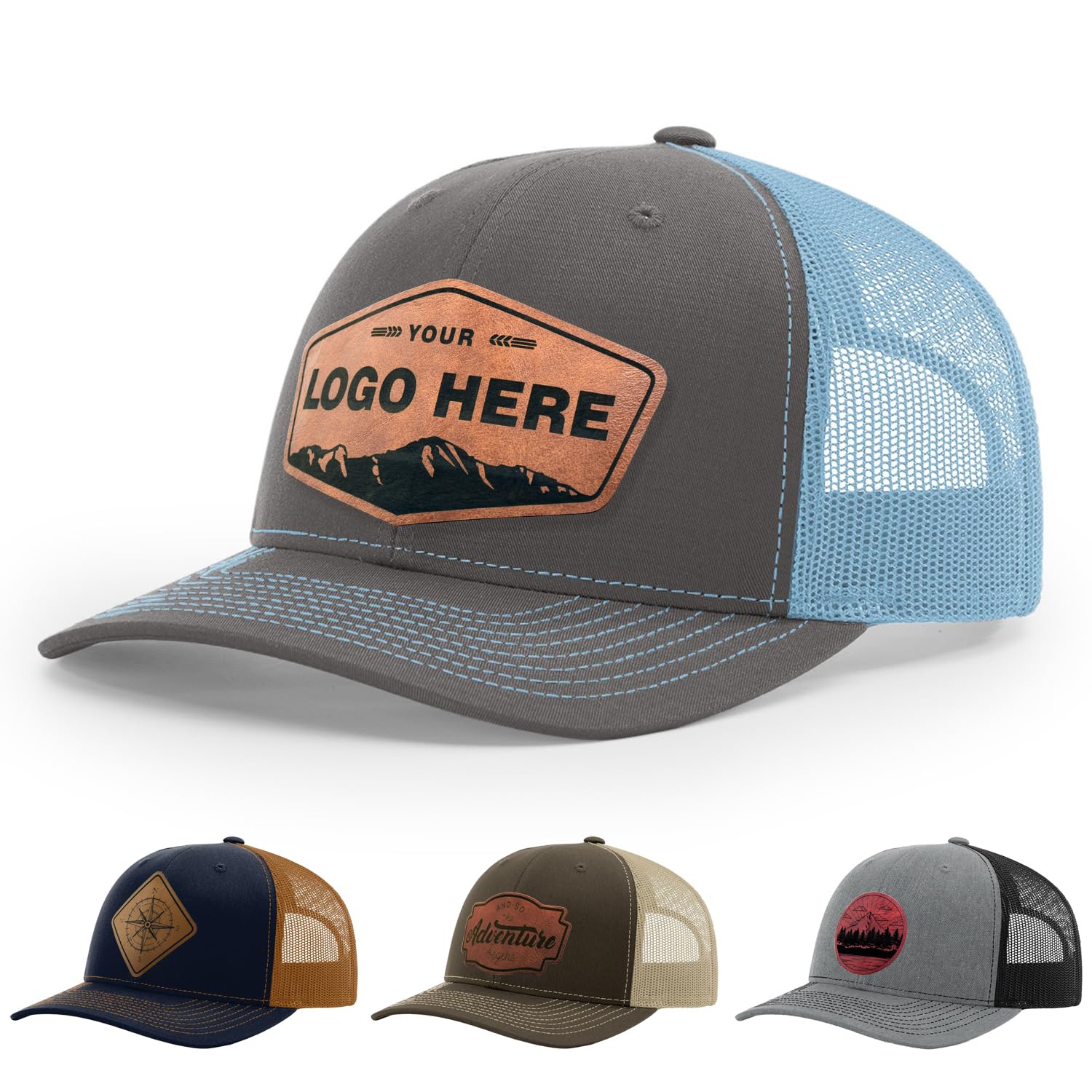 Custom Leather Patch Trucker Hat