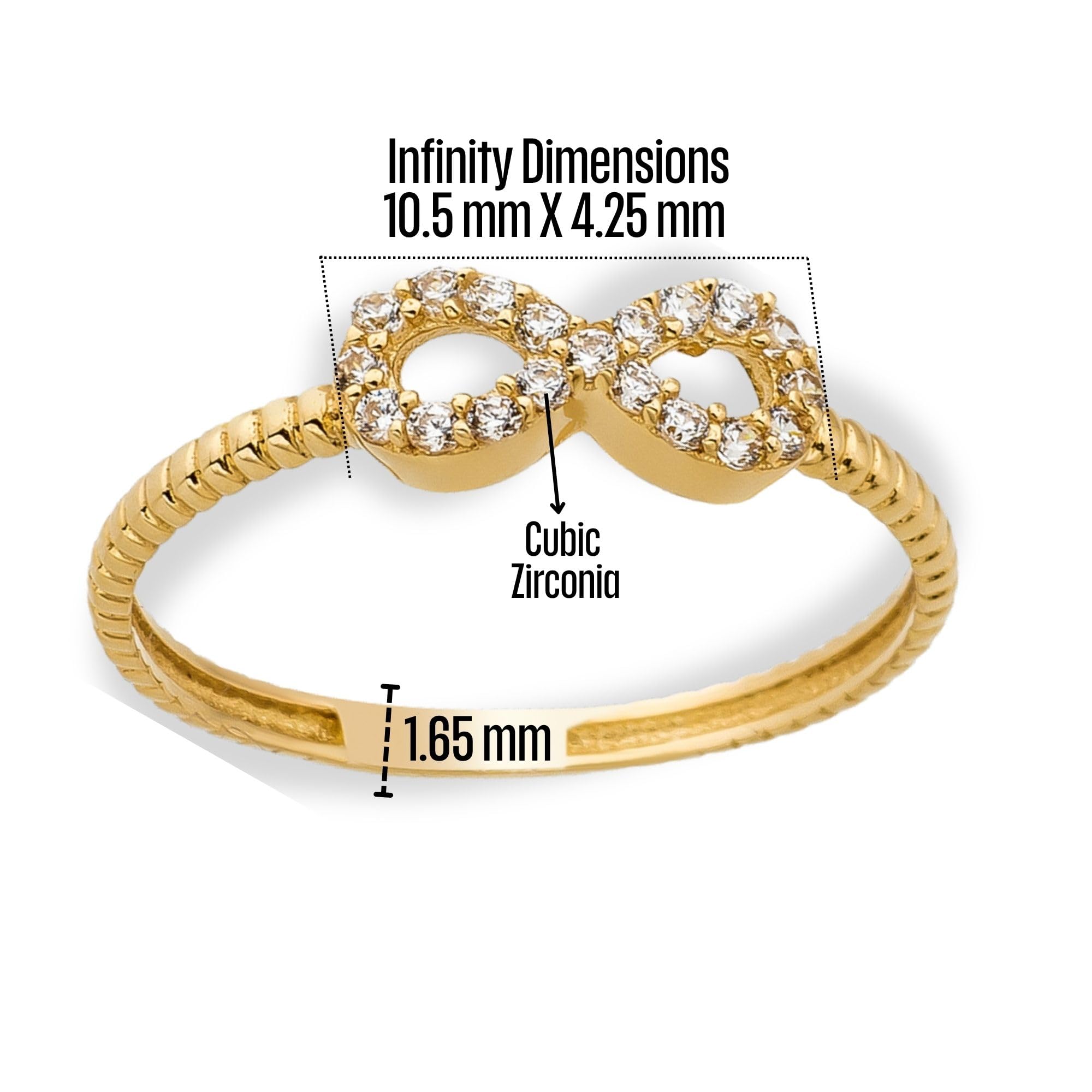 14K Gold Infinity Ring