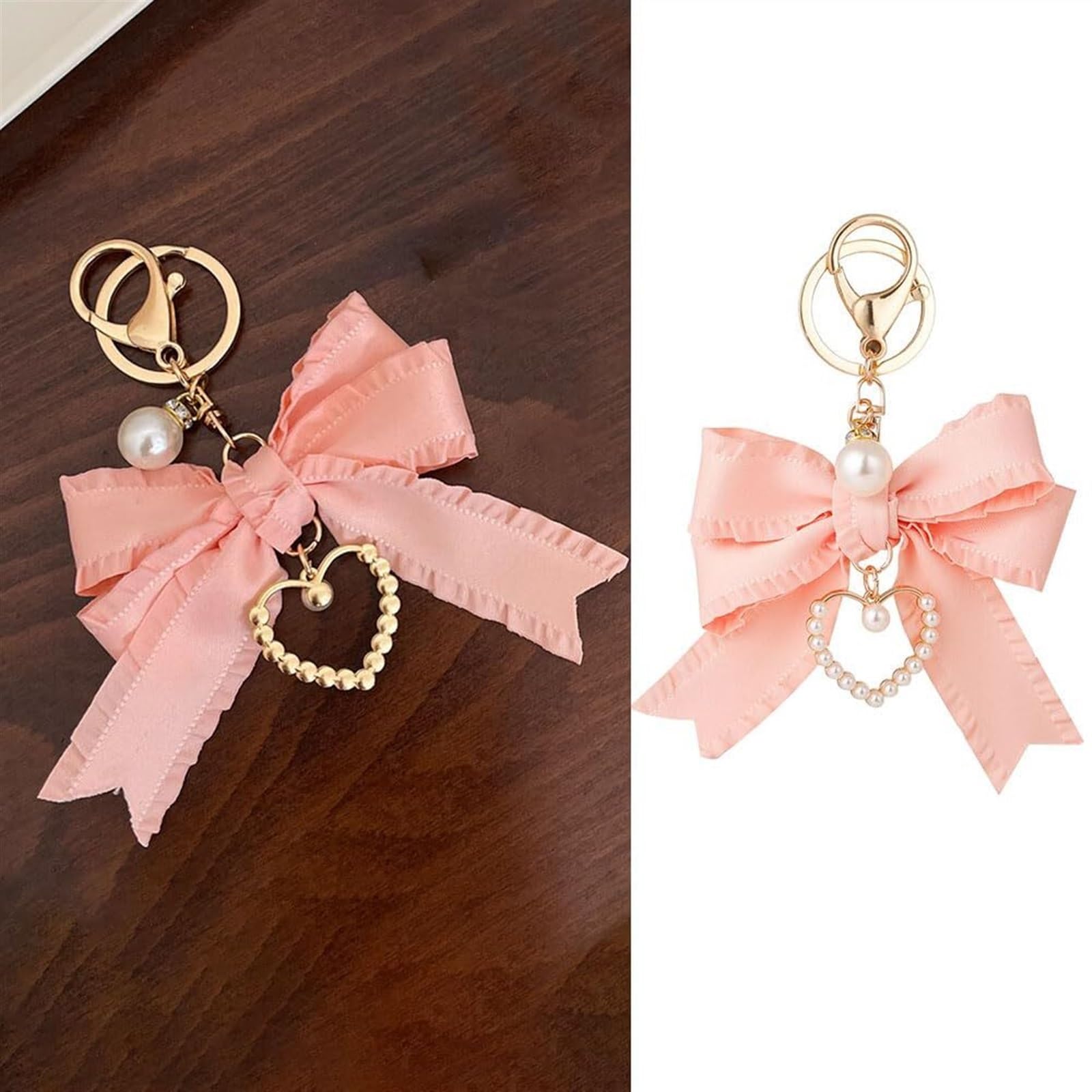 Crystal Bow Keychain Charm