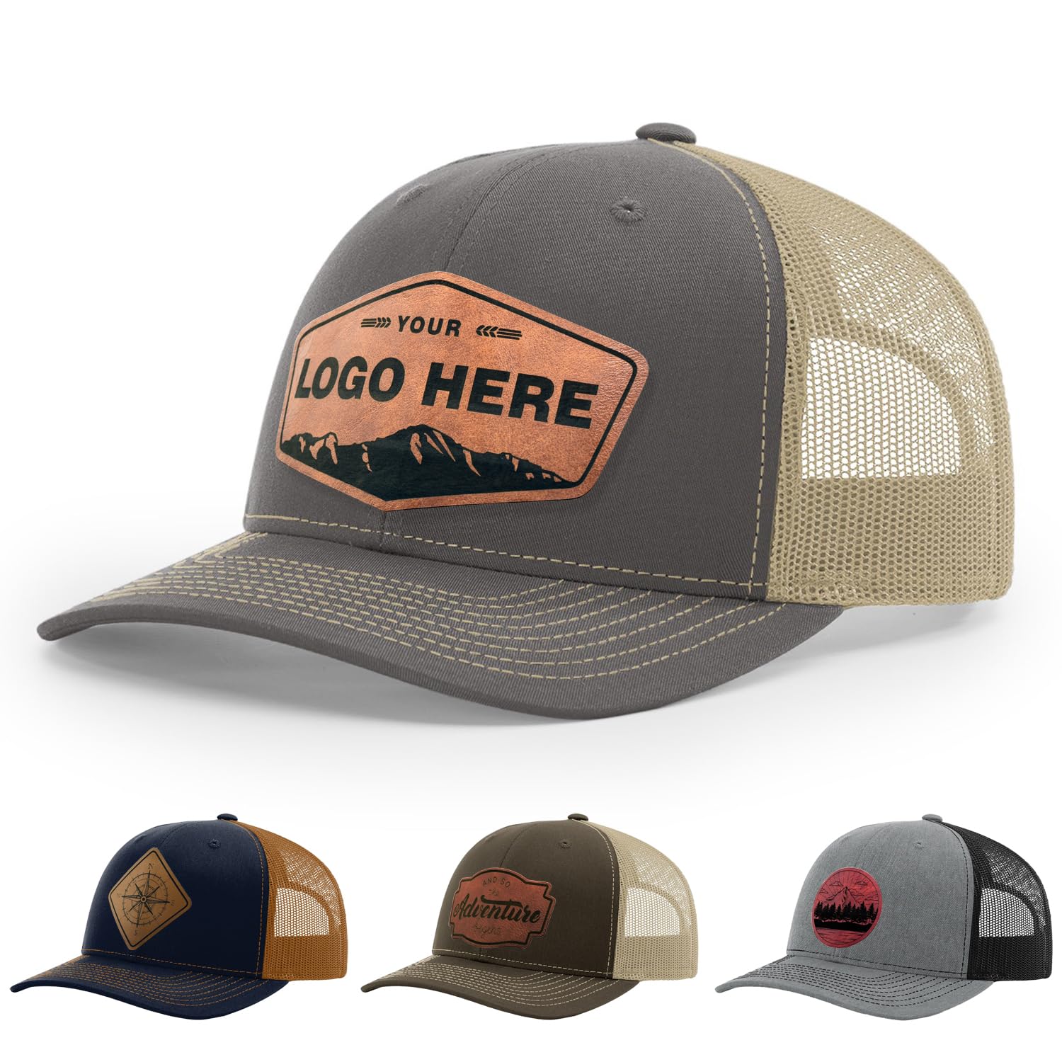 Custom Leather Patch Trucker Hat