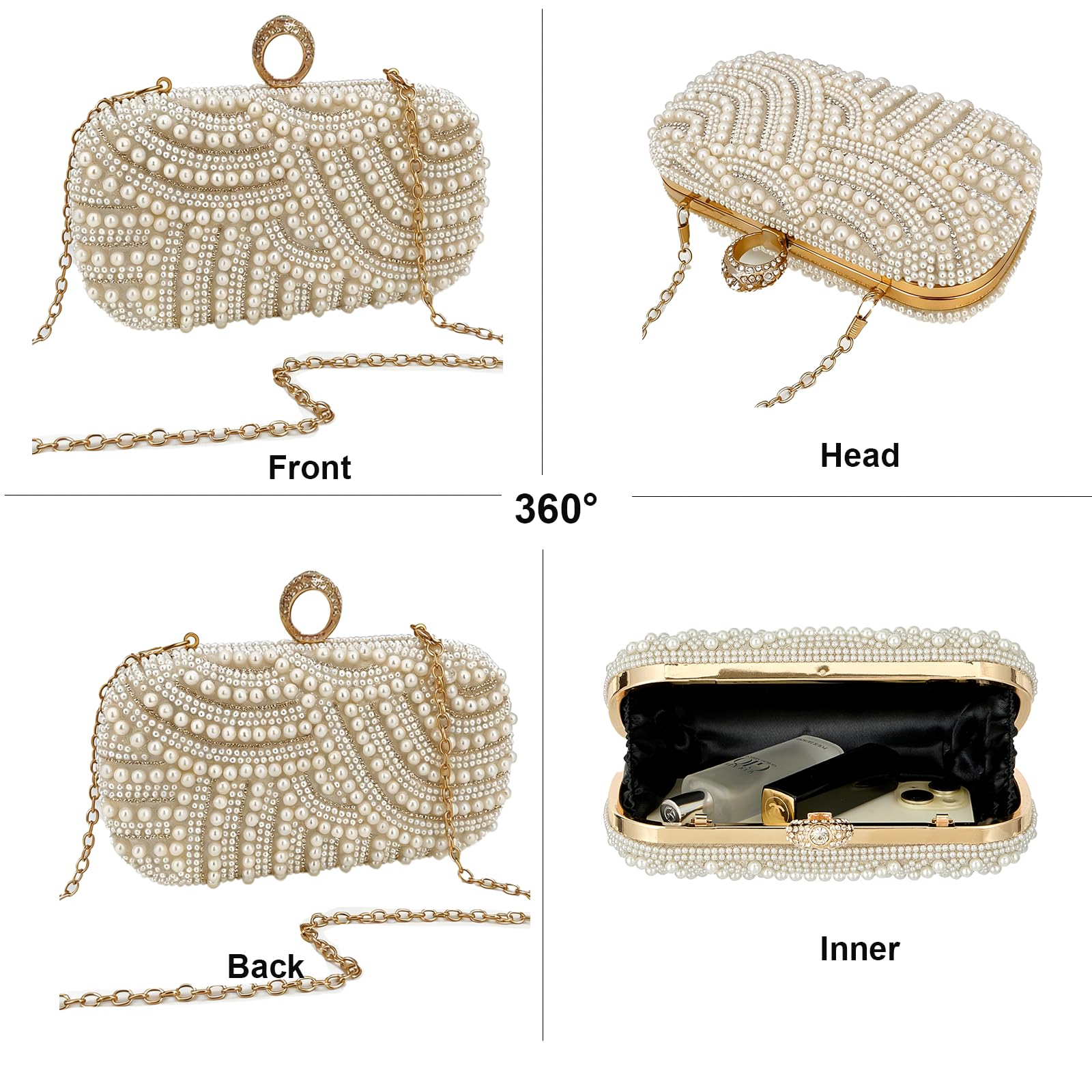 Pearl Evening Clutch Bag