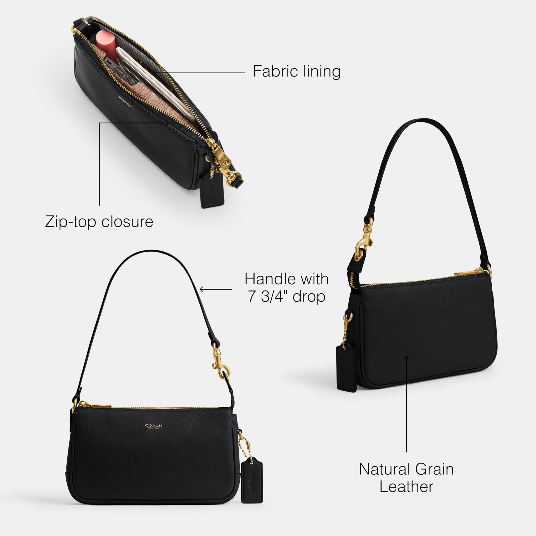 Natural Grain Leather Bag
