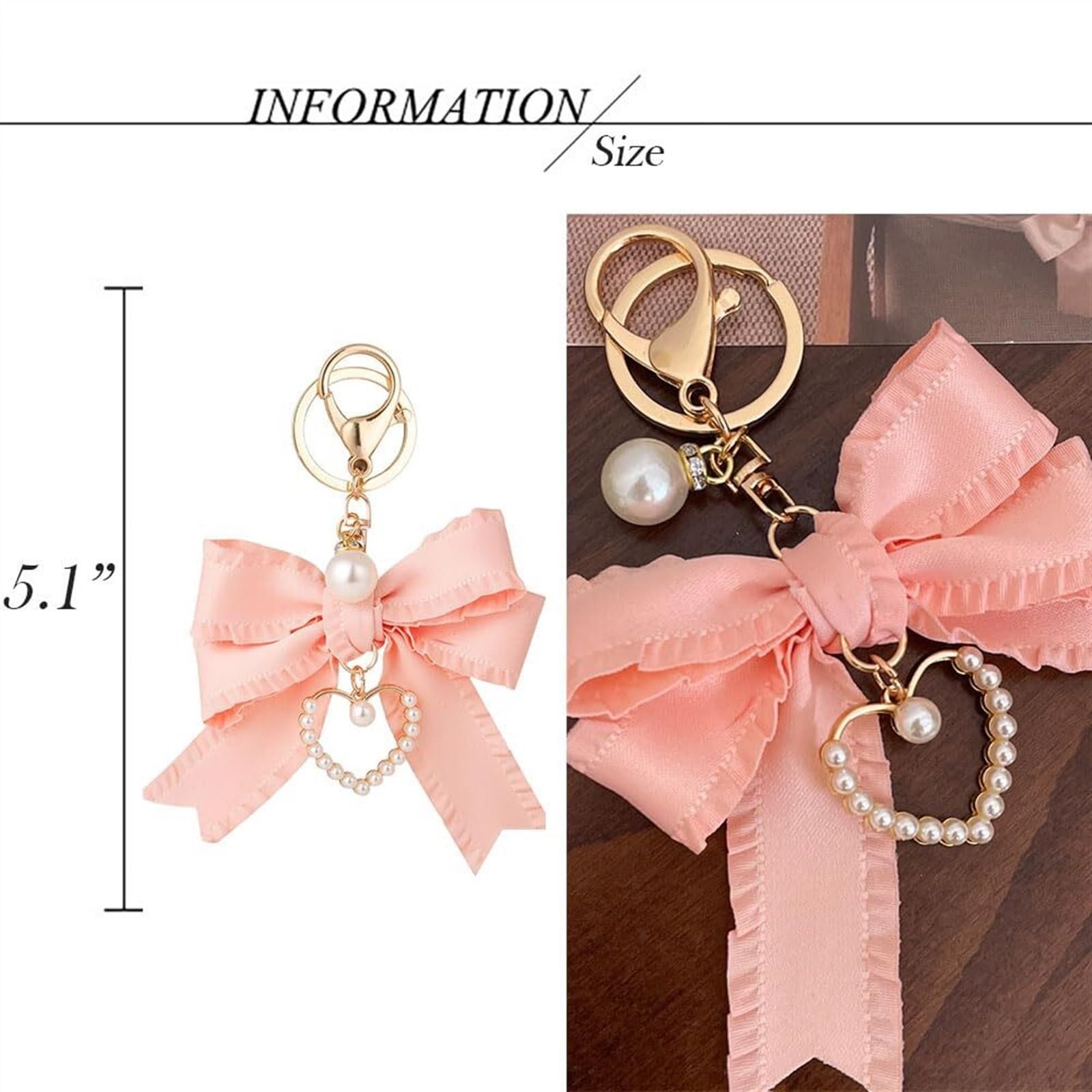 Crystal Bow Keychain Charm