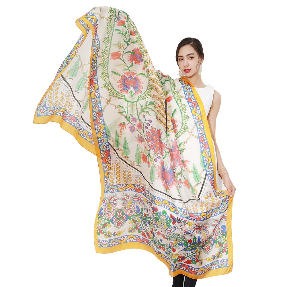 Mulberry Silk Floral Shawl