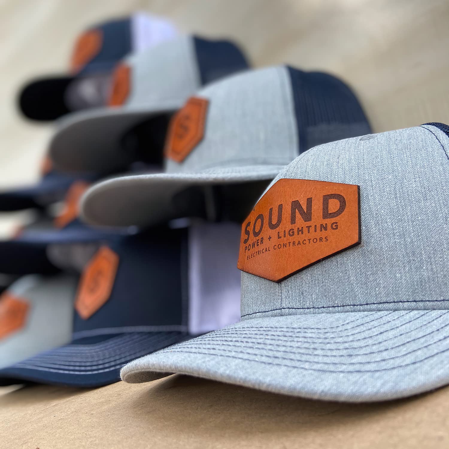 Custom Leather Patch Trucker Hat