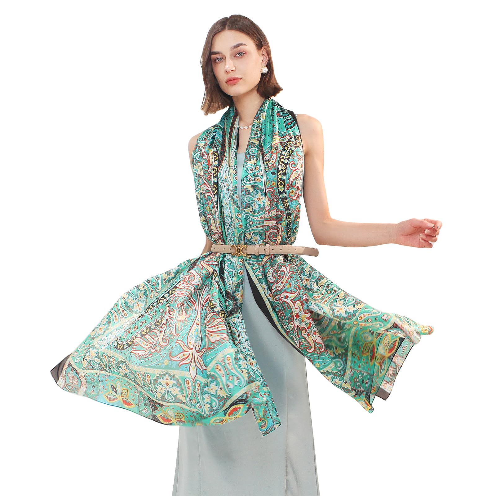 Mulberry Silk Floral Shawl