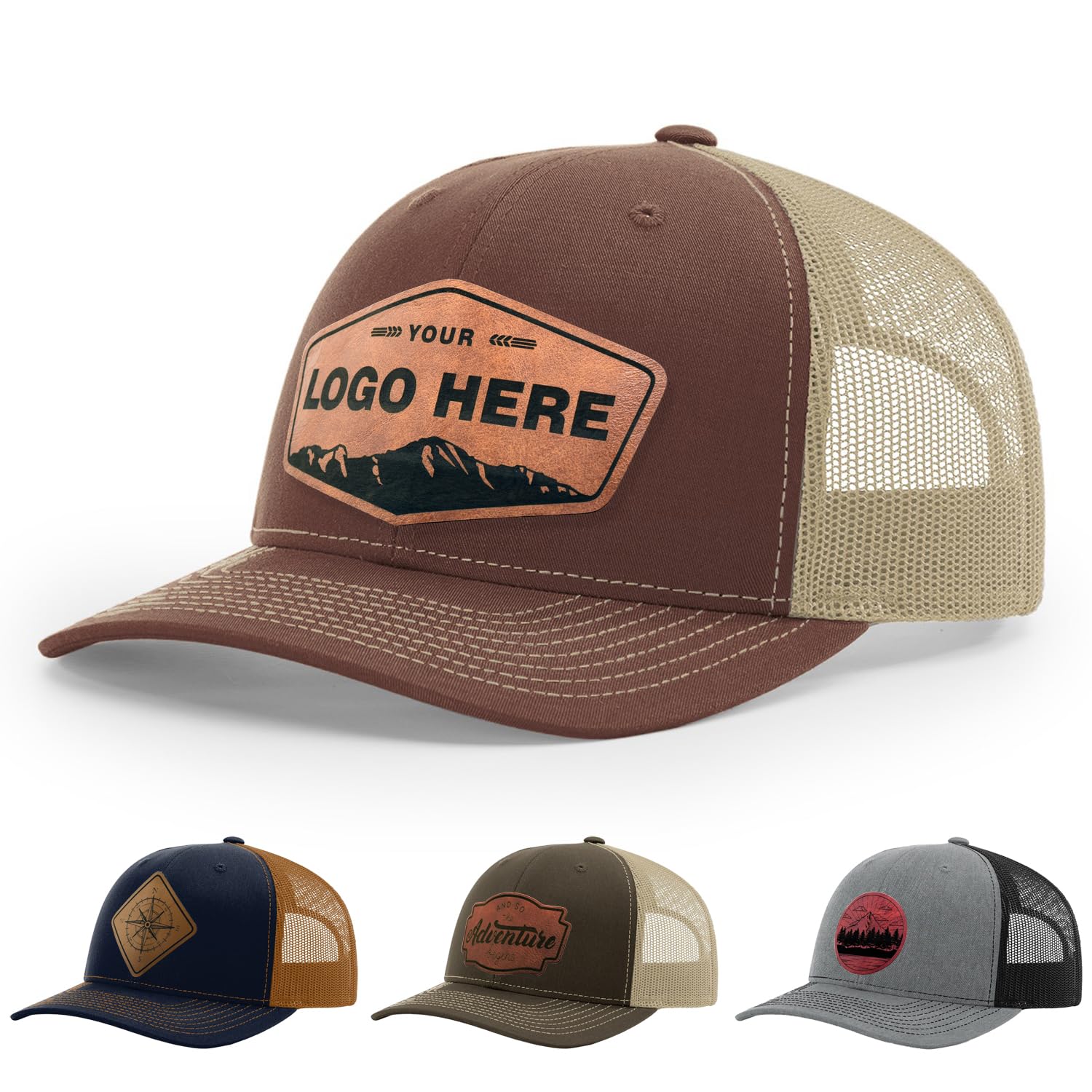 Custom Leather Patch Trucker Hat
