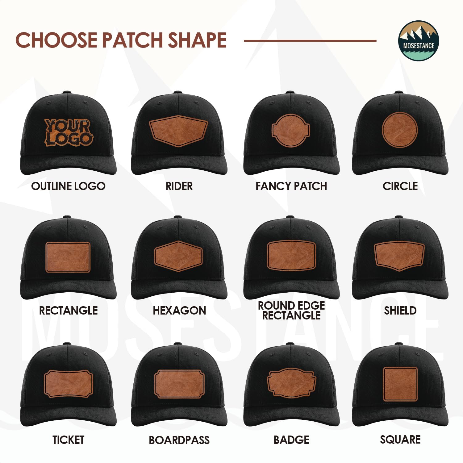 Custom Leather Patch Trucker Hat
