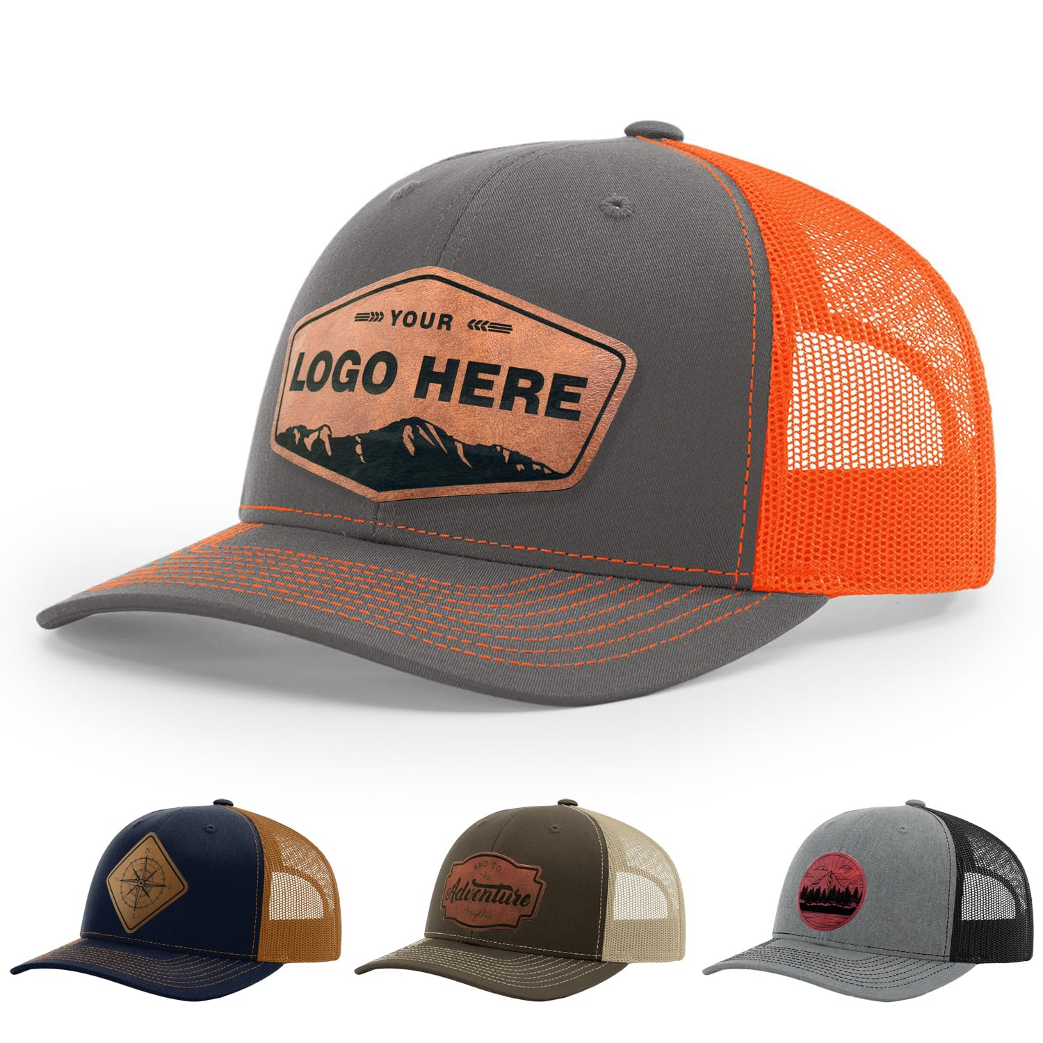 Custom Leather Patch Trucker Hat