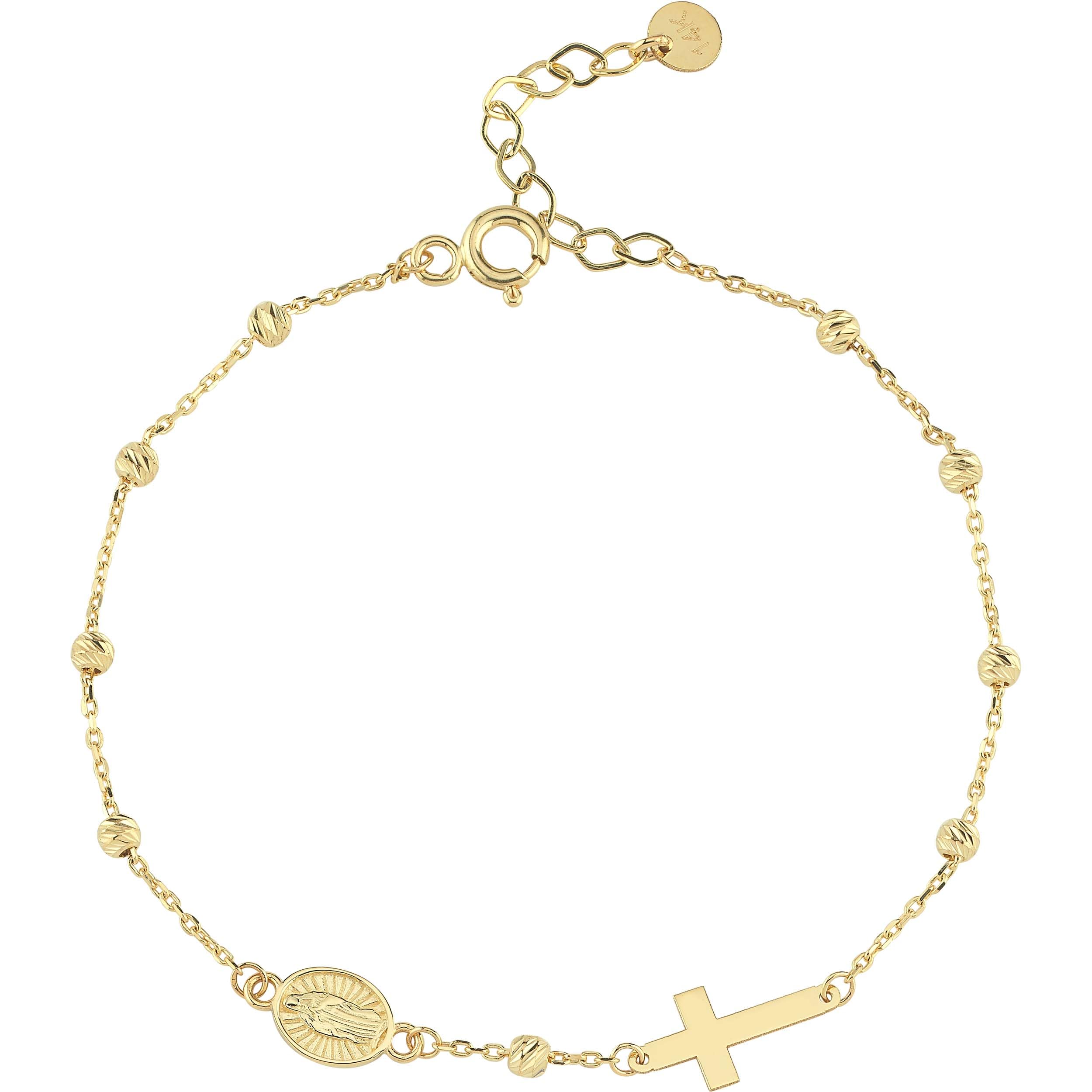 14K Gold Cross Bracelet
