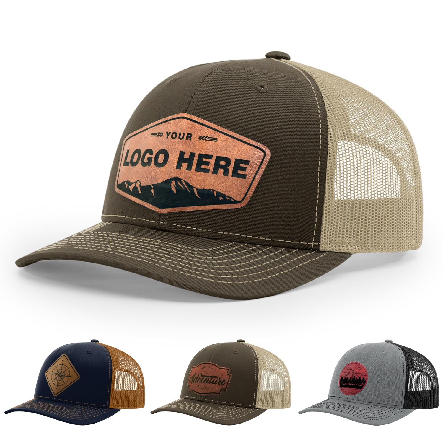 Custom Leather Patch Trucker Hat