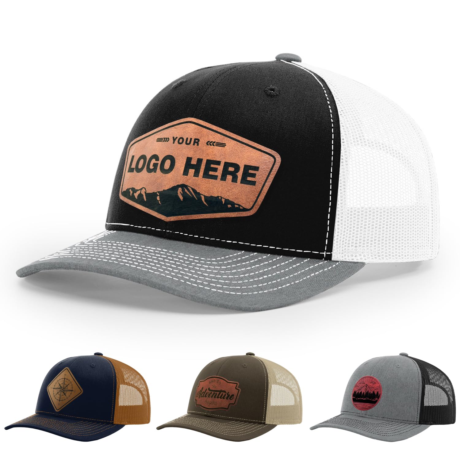 Custom Leather Patch Trucker Hat