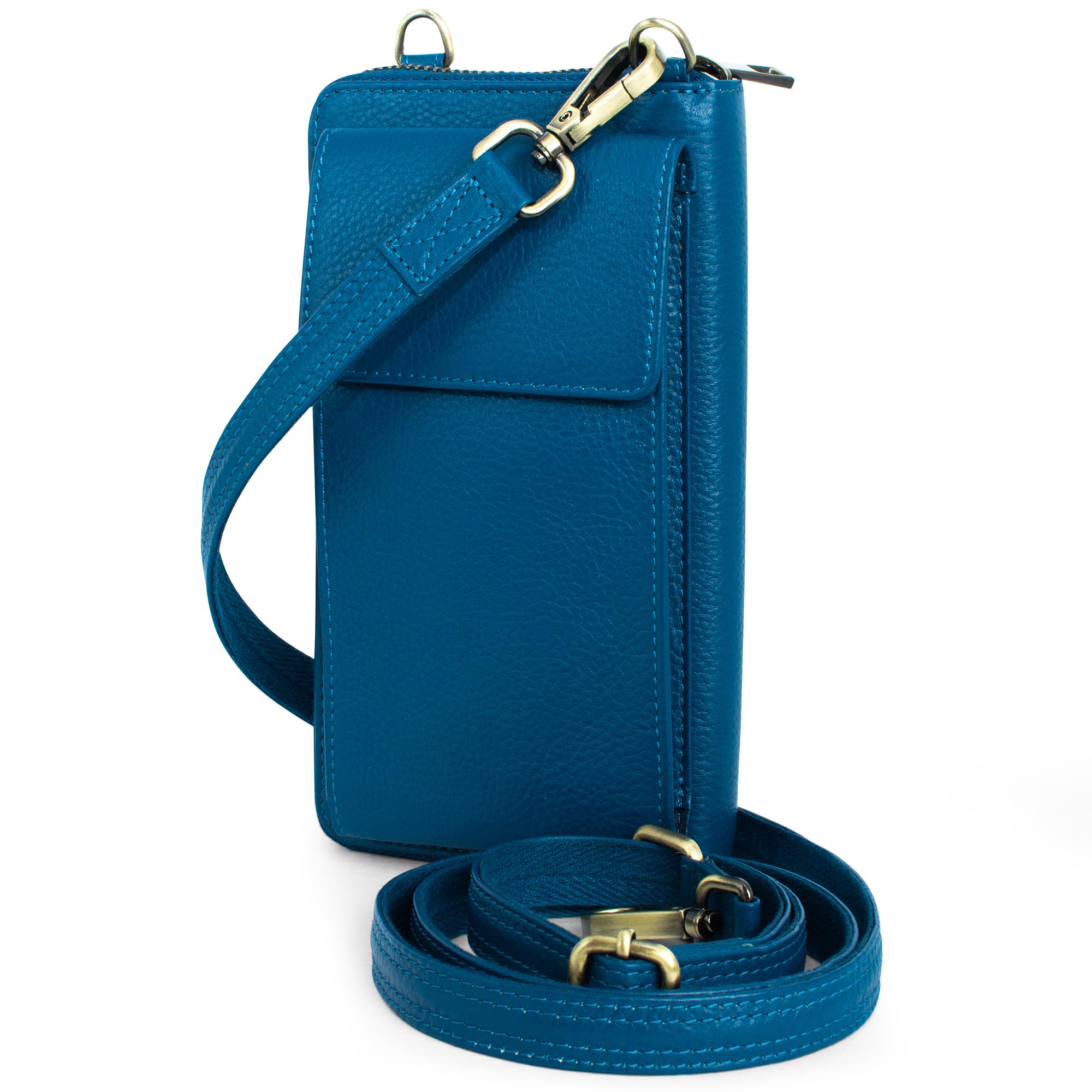 Leather Phone Wallet Crossbody Bag