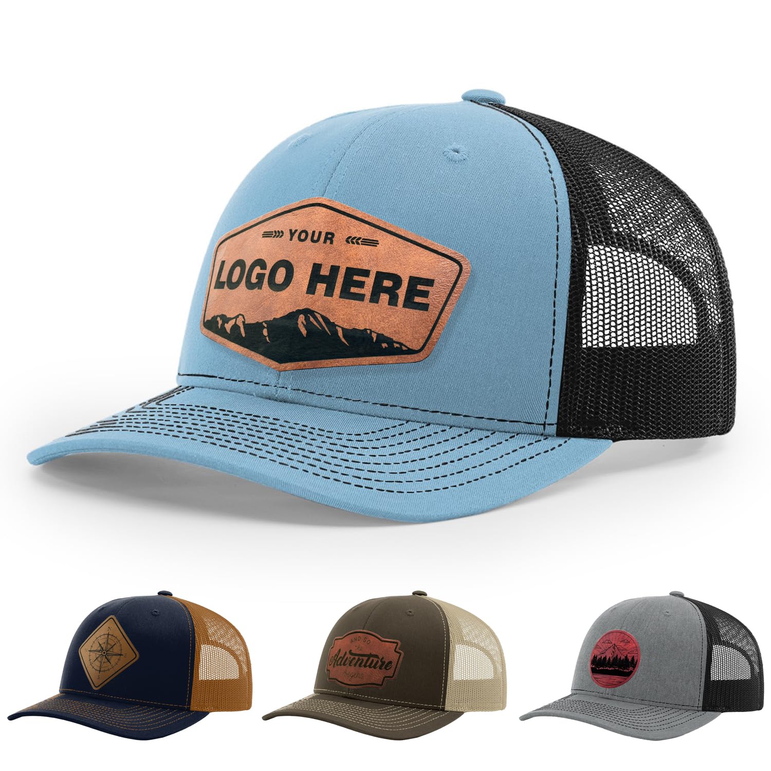 Custom Leather Patch Trucker Hat