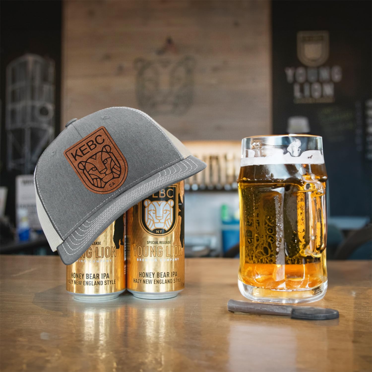 Custom Leather Patch Trucker Hat