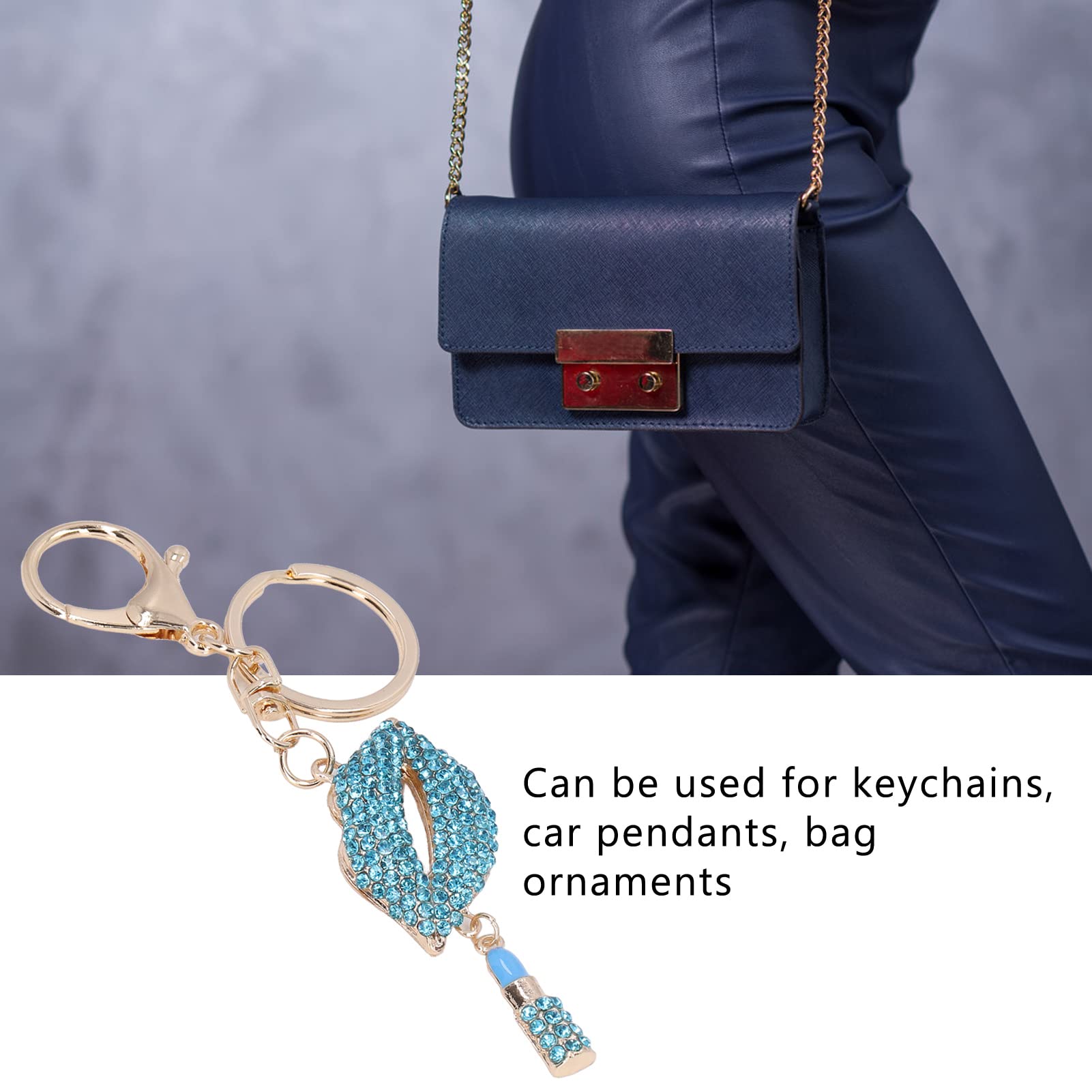 Rhinestone Lip Keychain