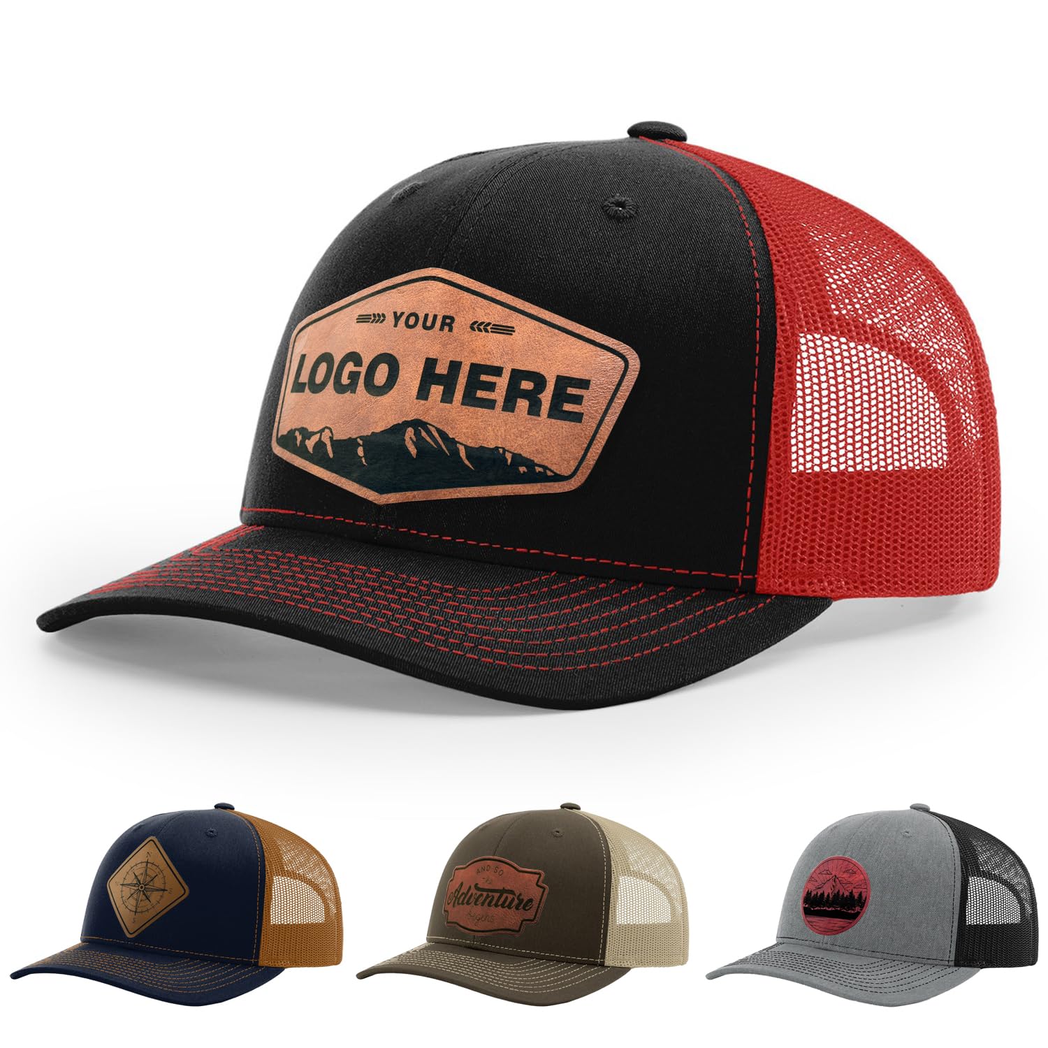 Custom Leather Patch Trucker Hat
