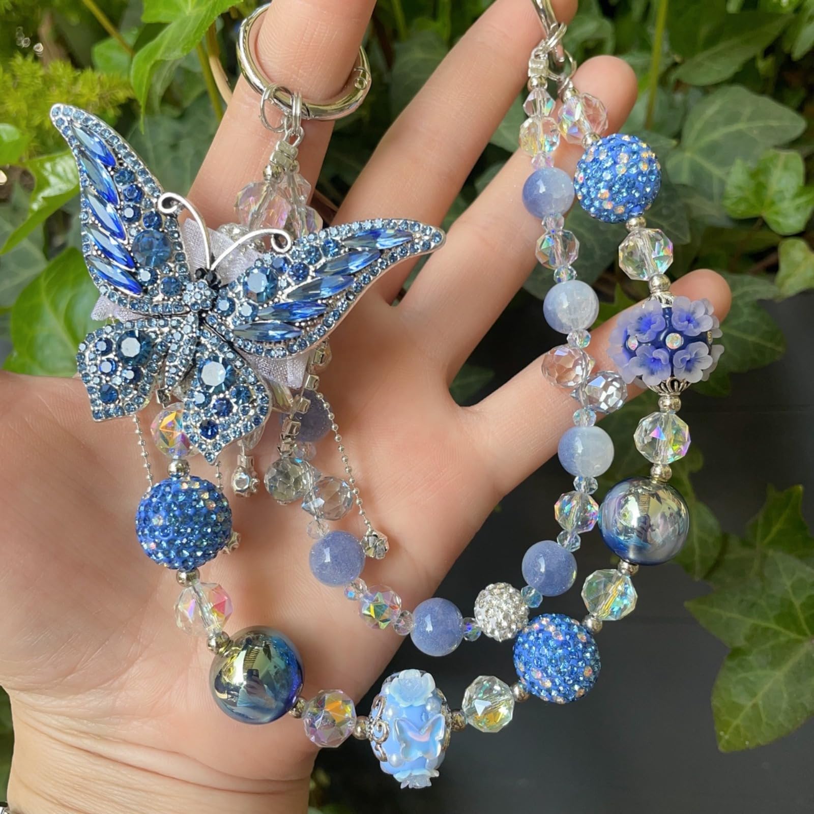 Butterfly Rhinestone Phone Charm