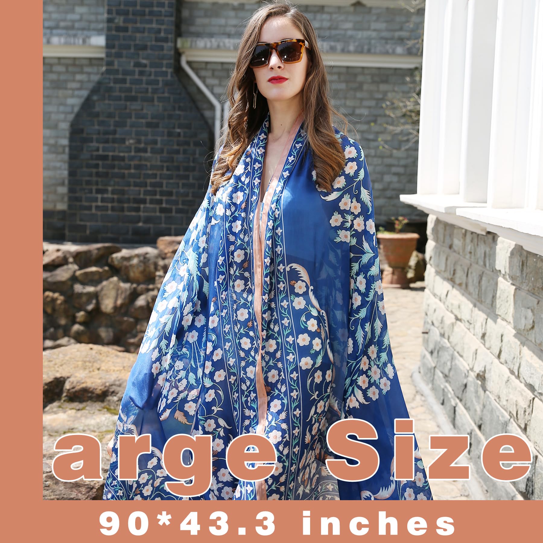 Mulberry Silk Floral Shawl