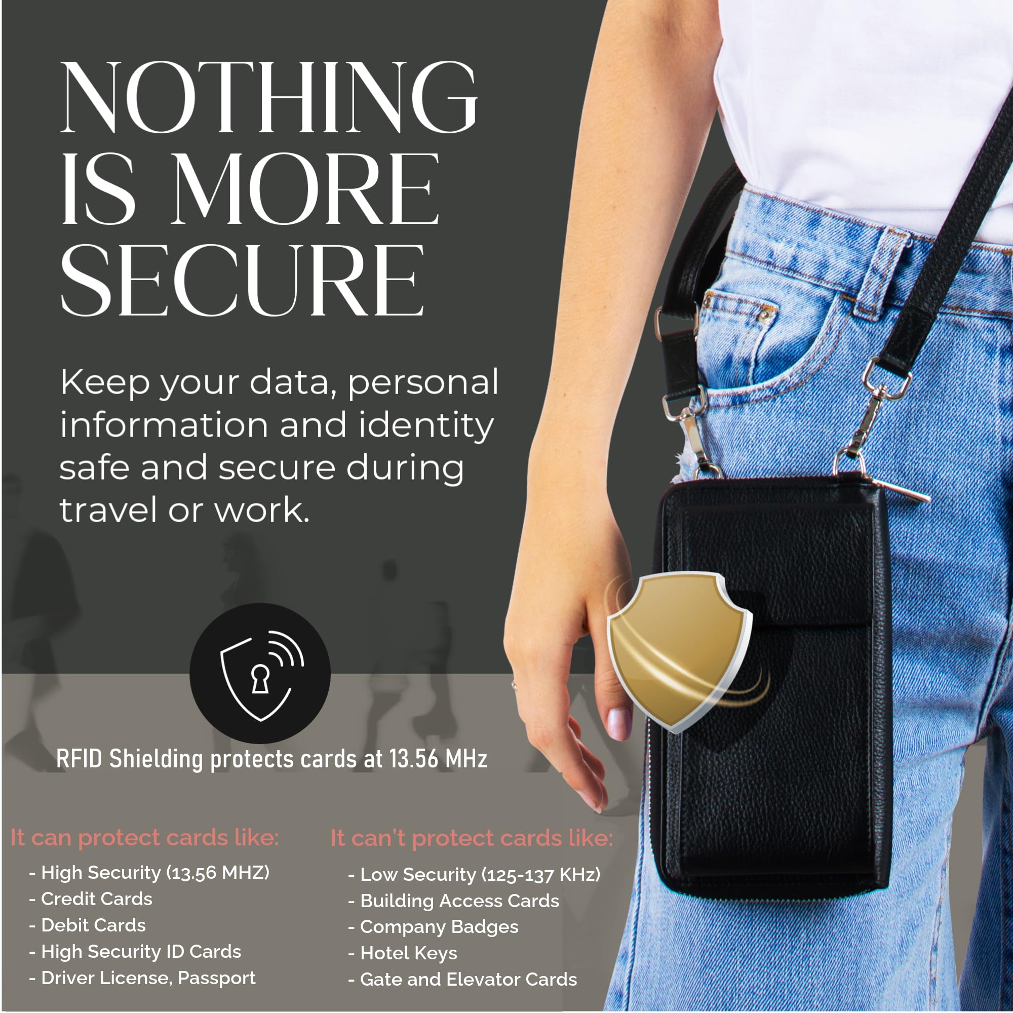 Leather Phone Wallet Crossbody Bag