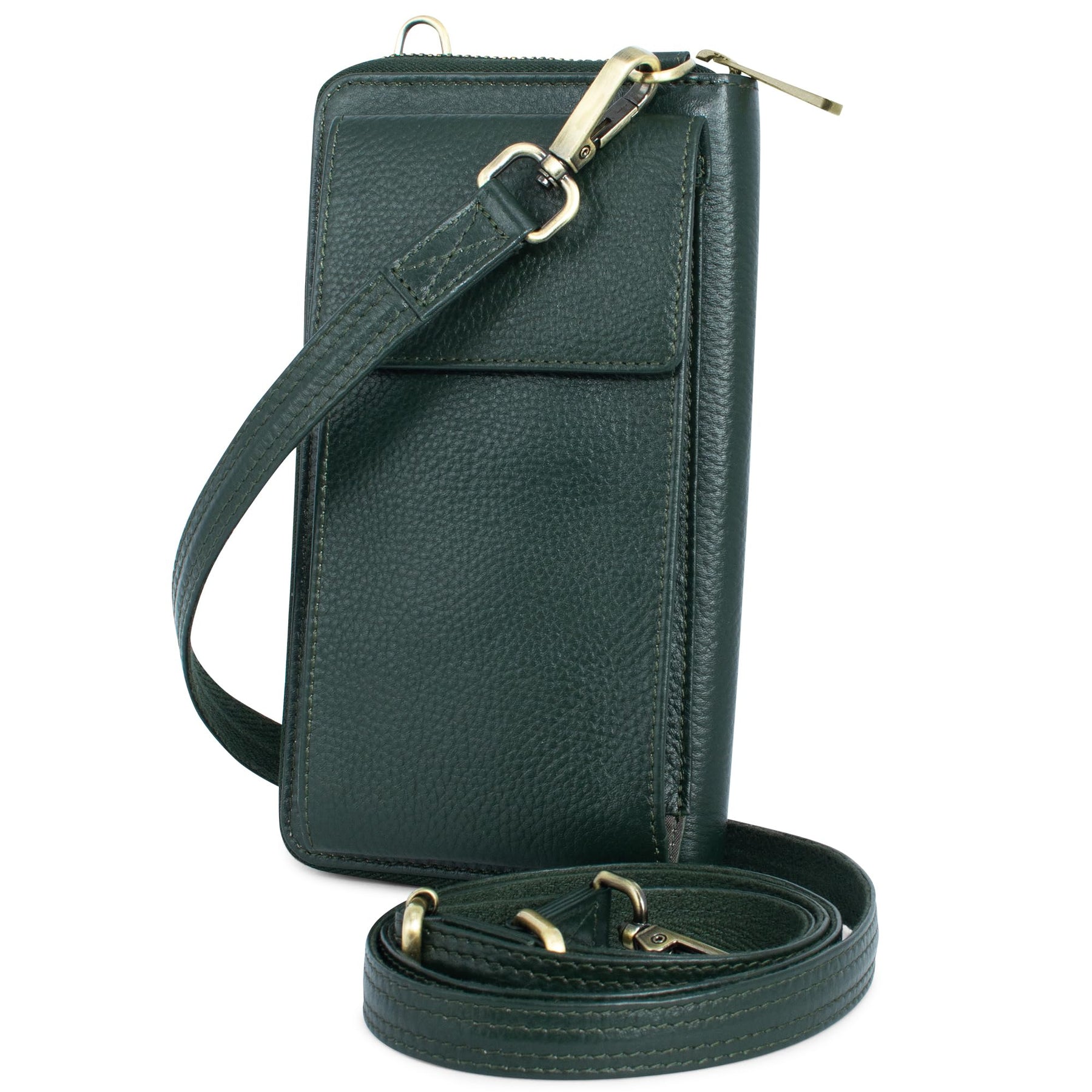 Leather Phone Wallet Crossbody Bag