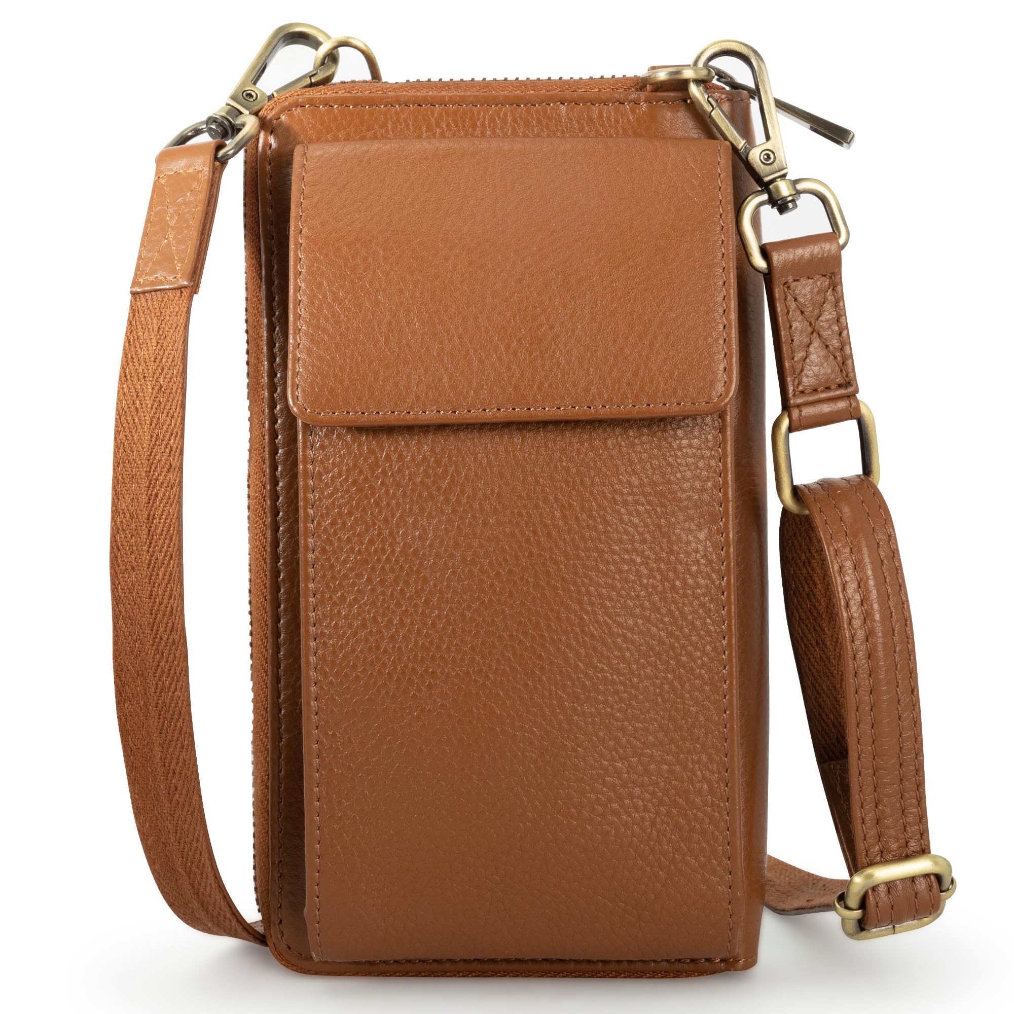 Leather Phone Wallet Crossbody Bag