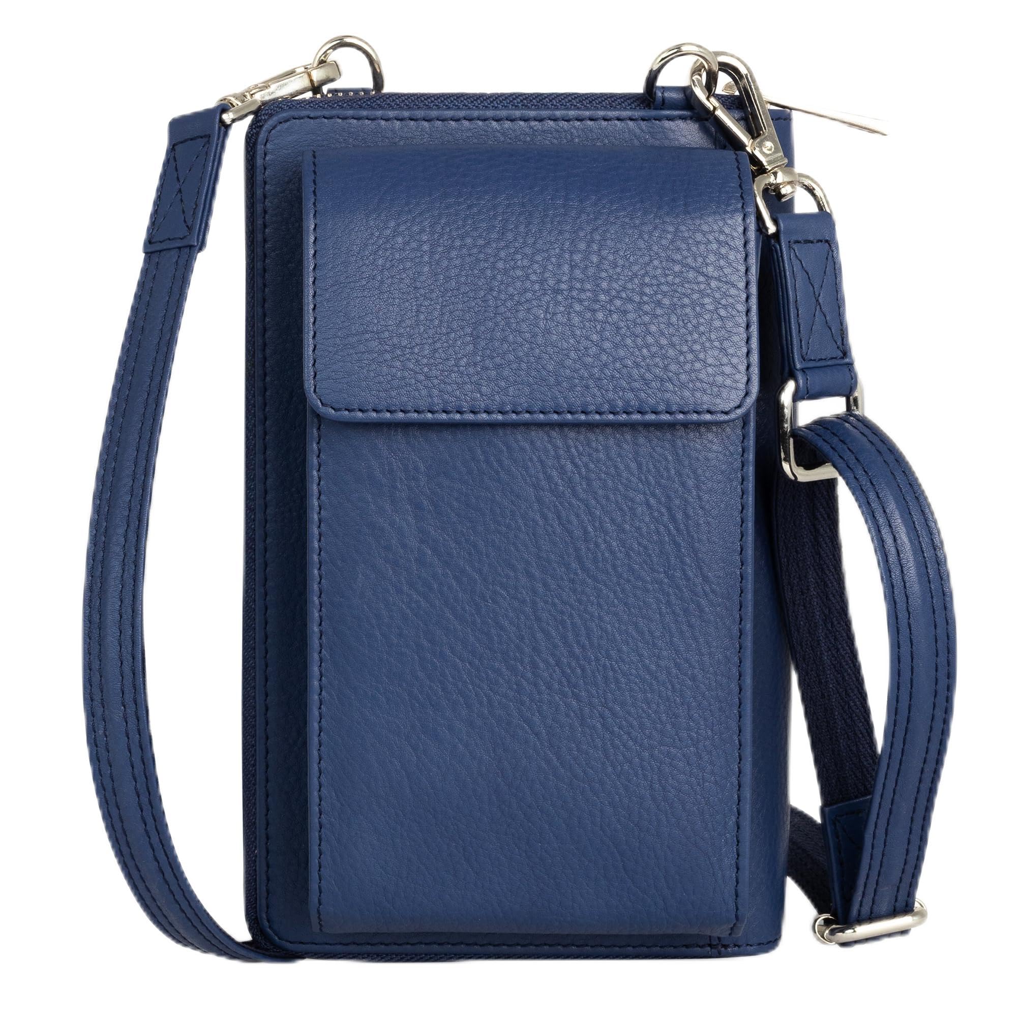 Leather Phone Wallet Crossbody Bag