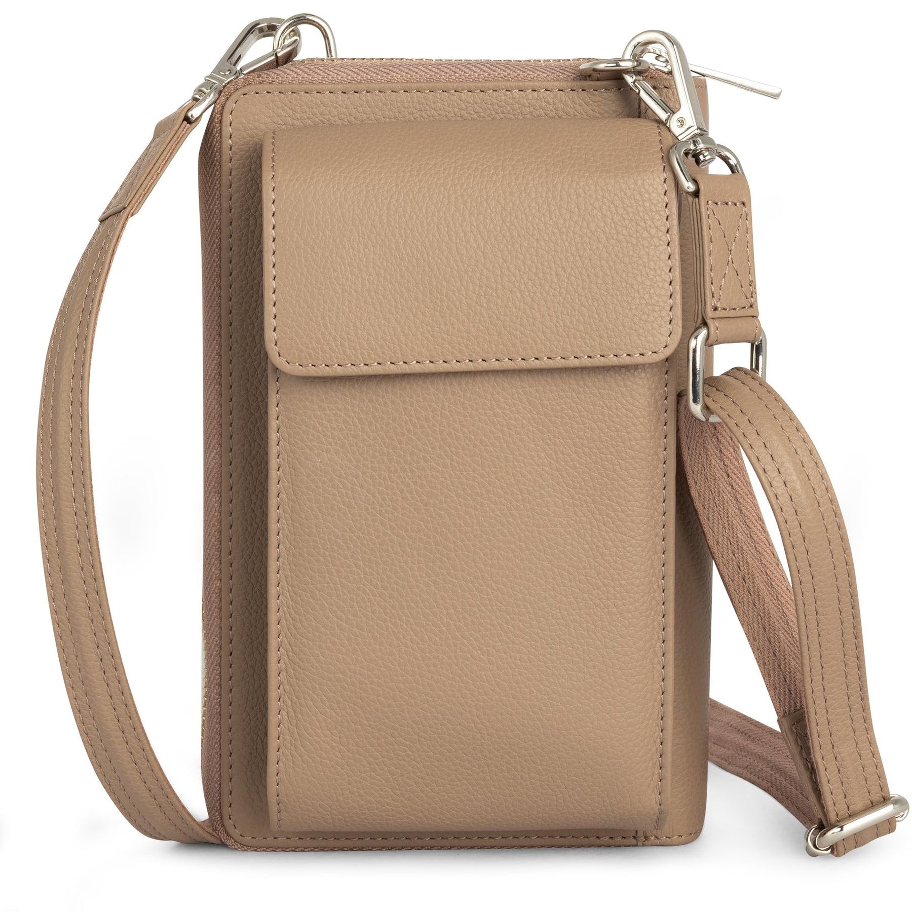 Leather Phone Wallet Crossbody Bag