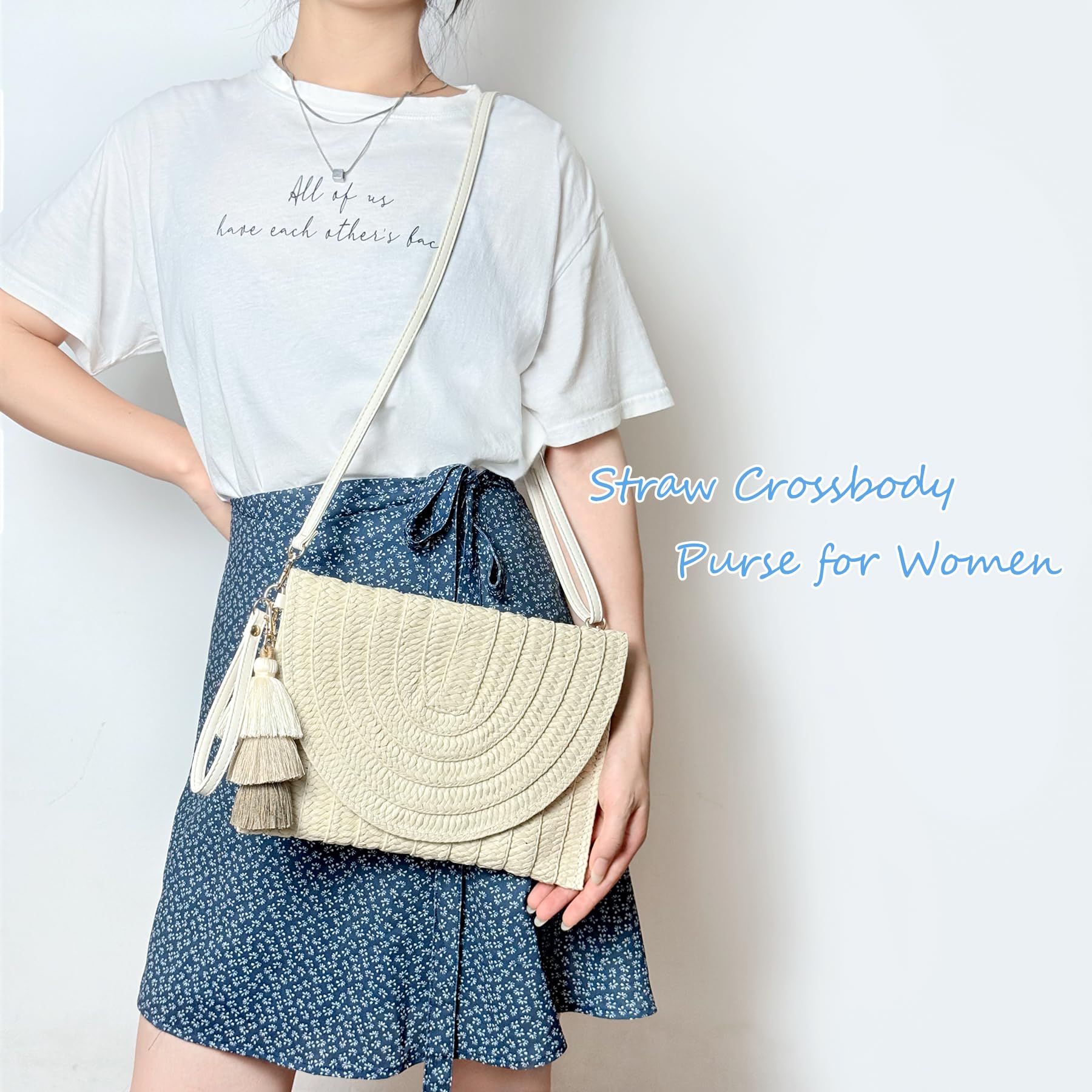 Straw Envelope Clutch Bag