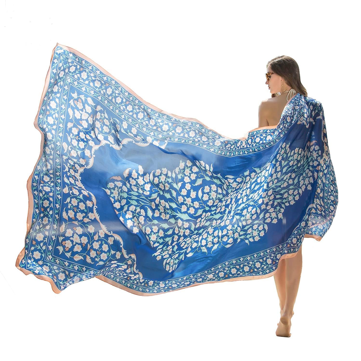 Mulberry Silk Floral Shawl