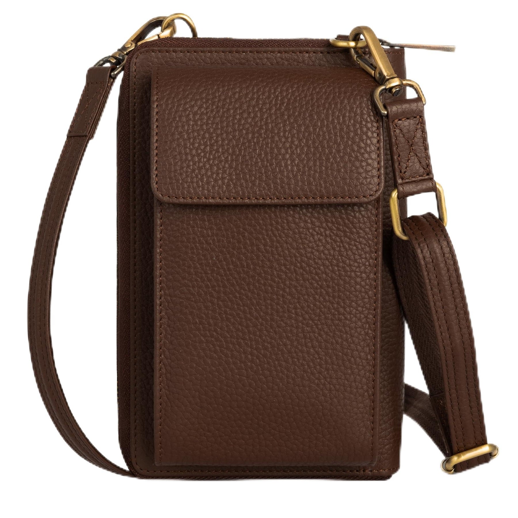 Leather Phone Wallet Crossbody Bag