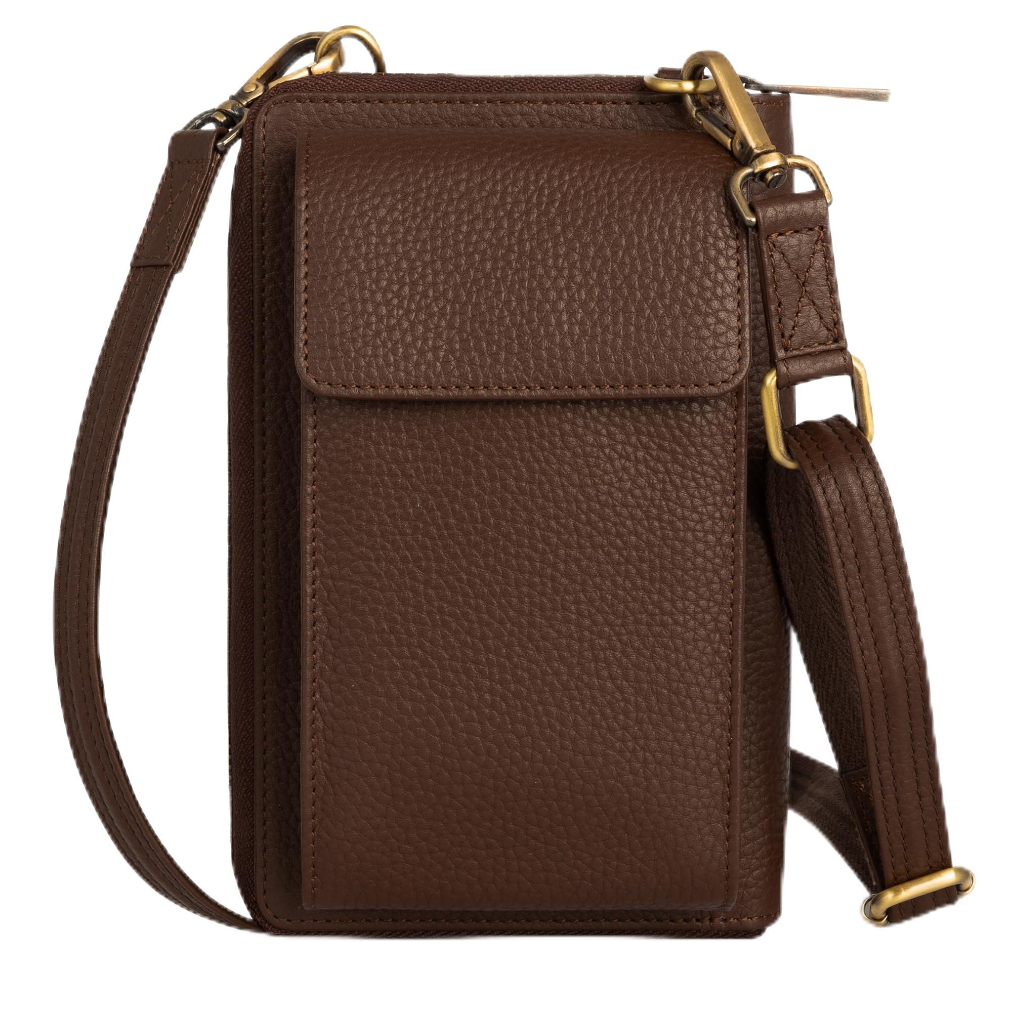 Leather Phone Wallet Crossbody Bag